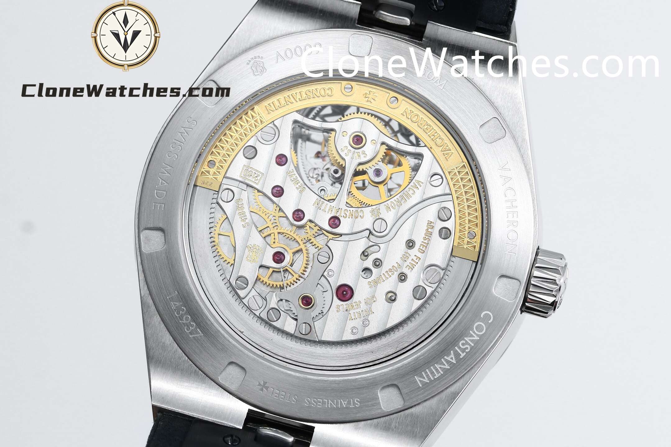 Vacheron Constantin Super Clone Watches 1:1 Overseas Tourbillon 6000V/110A-B544 42.5MM Leather Strap