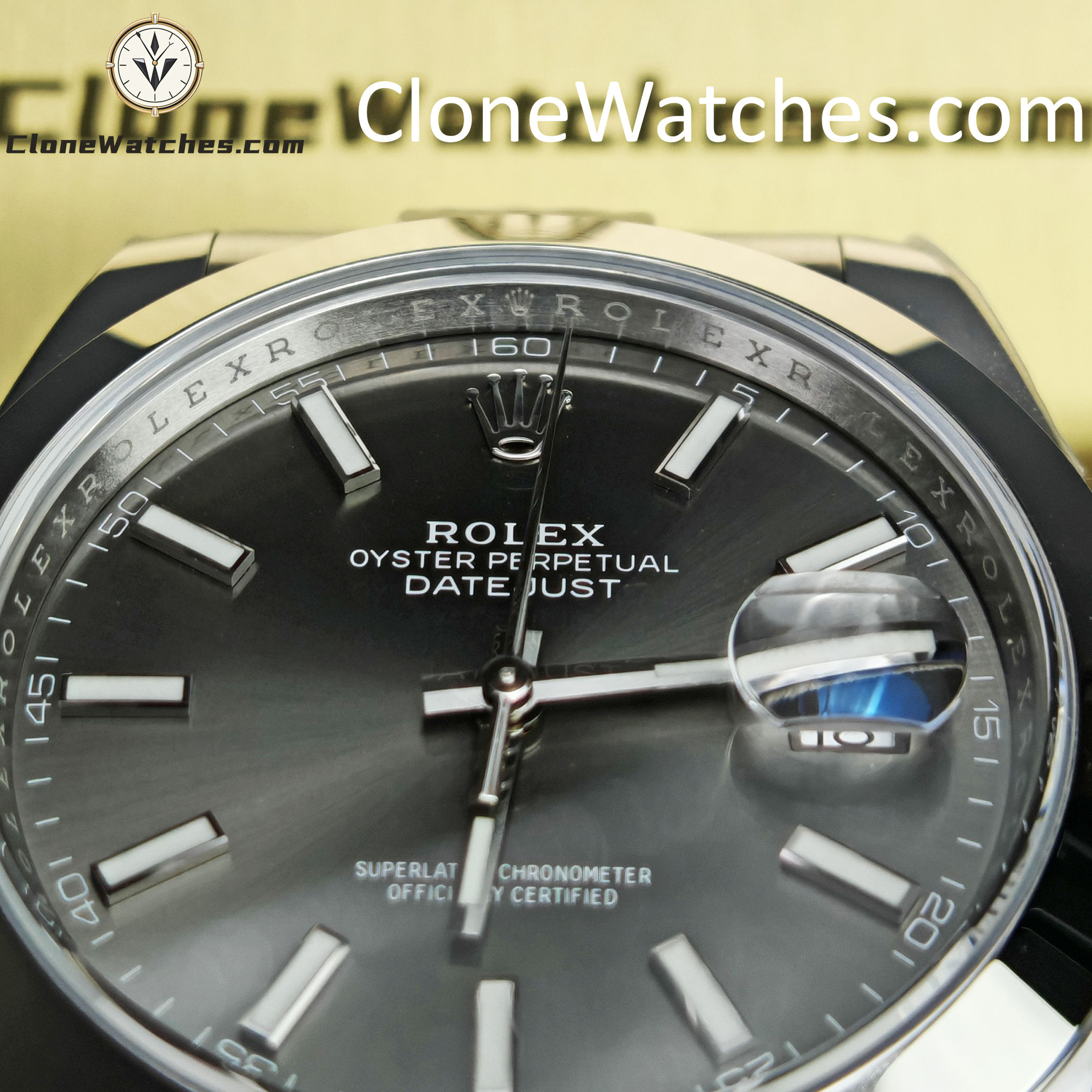 Rolex Super Clone Watches 1:1 DateJust Gray Dial M126300 – 0007 Oyster 41MM 3235 Movement