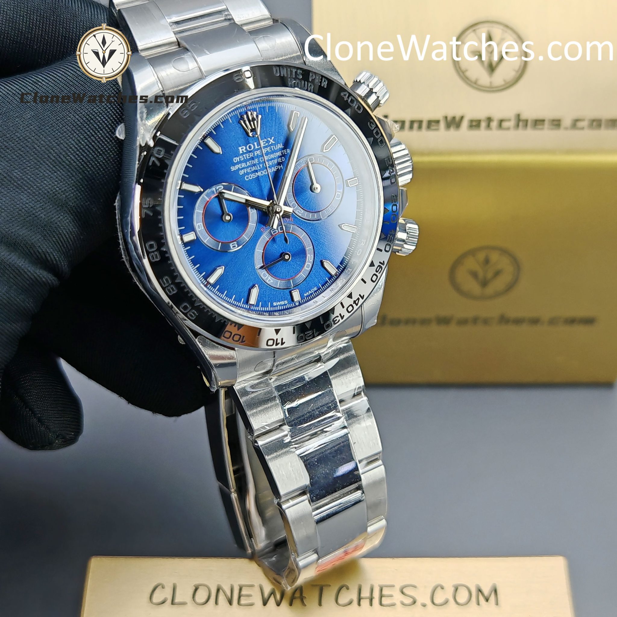 Rolex Super Clone Watches 1:1 Daytona Blue Dial M126509-0005 4131 Movement