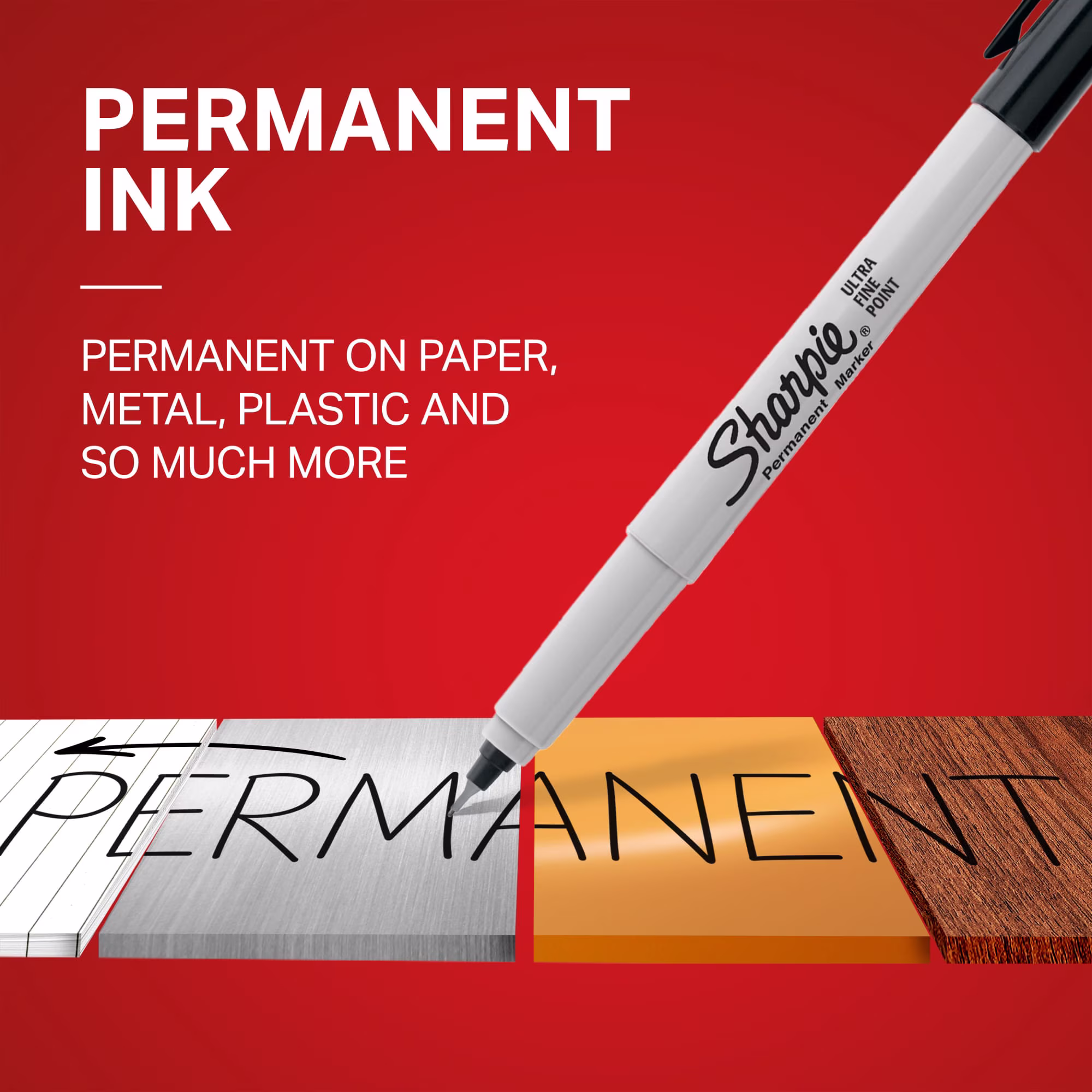 Sharpie Permanent Marker, Ultra Fine Point, Black, 2-Pack