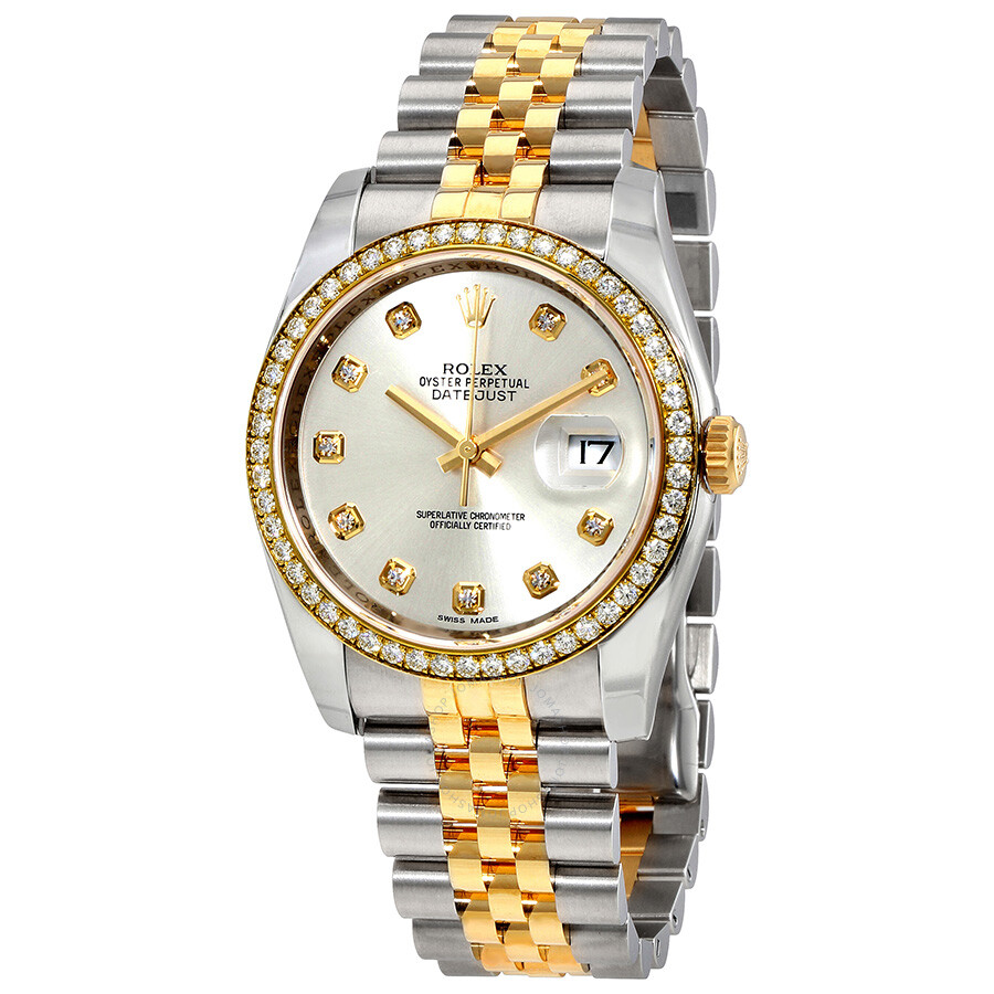 Rolex Oyster Perpetual Datejust 36 Silver Dial Stainless Steel and 18K Yellow Gold Jubilee Bracelet Automatic Ladies Watch 116243SDJ（Lifetime free warranty+90-days replacement service & Refund!.）