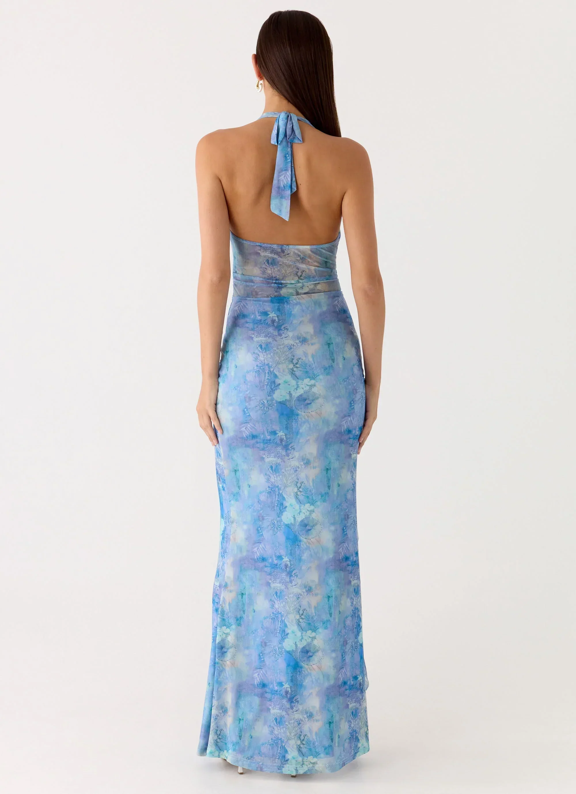 Last Sequence Maxi Dress - Aqua Paisley
