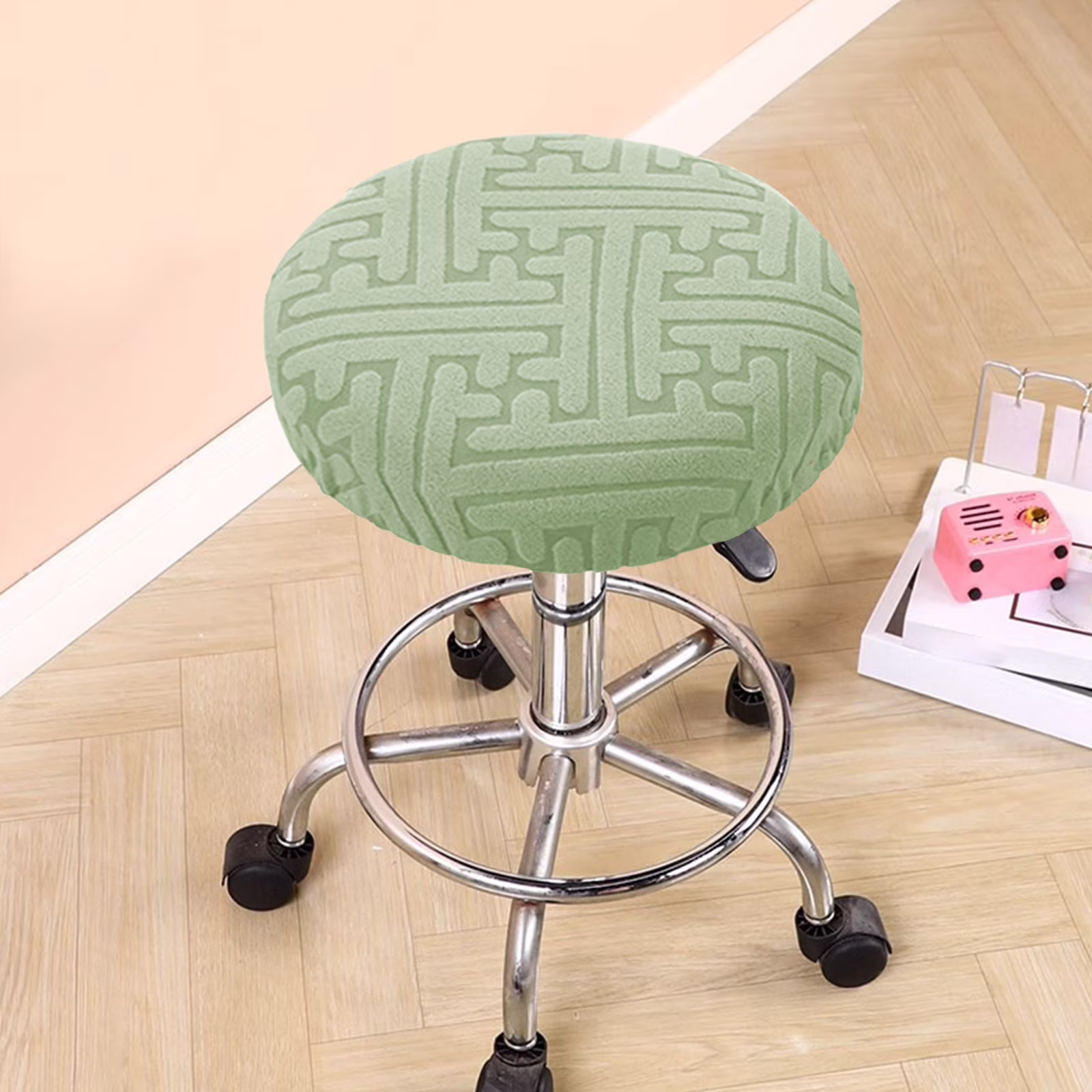Stool Covers Round,Elastic Bar Stool Covers Washable Stool Cushion Slipcover,Stretchy Bar Chair Seat Cover