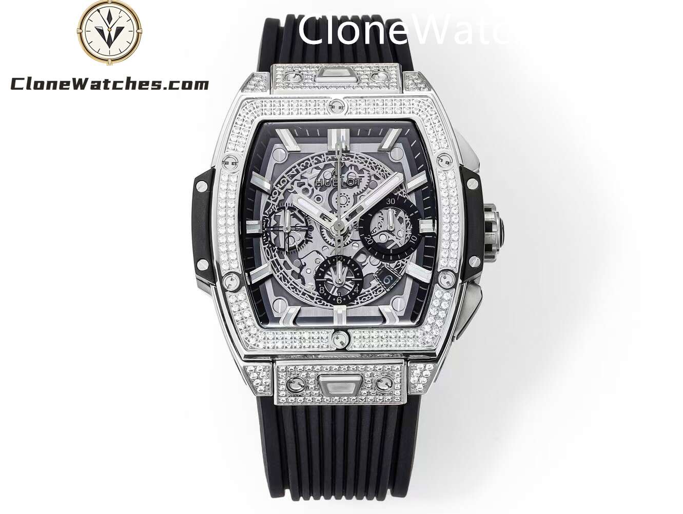 Hublot Super Clone Watches 1:1 Spirit of Big Bang Titanium Pavé 642.NX.0170.RX.1704