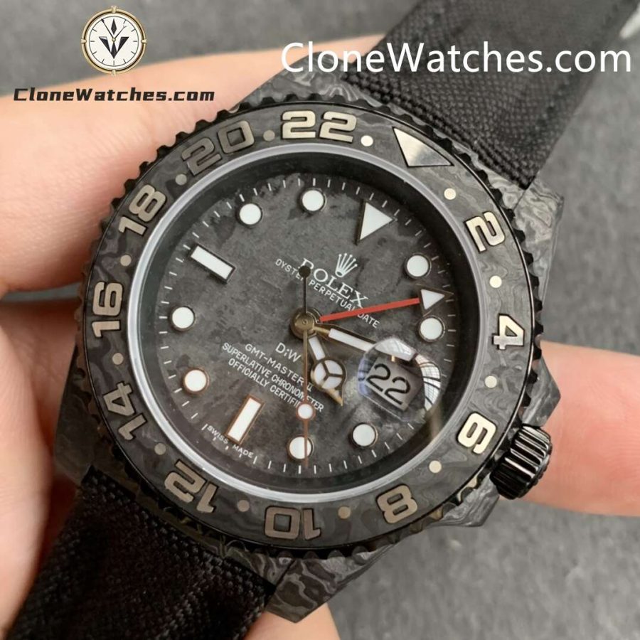 Modified Super Clone Watches 1:1 DIW Rolex GMT Master II NTPT Carbon “ALL BLACK” 3285 Movement