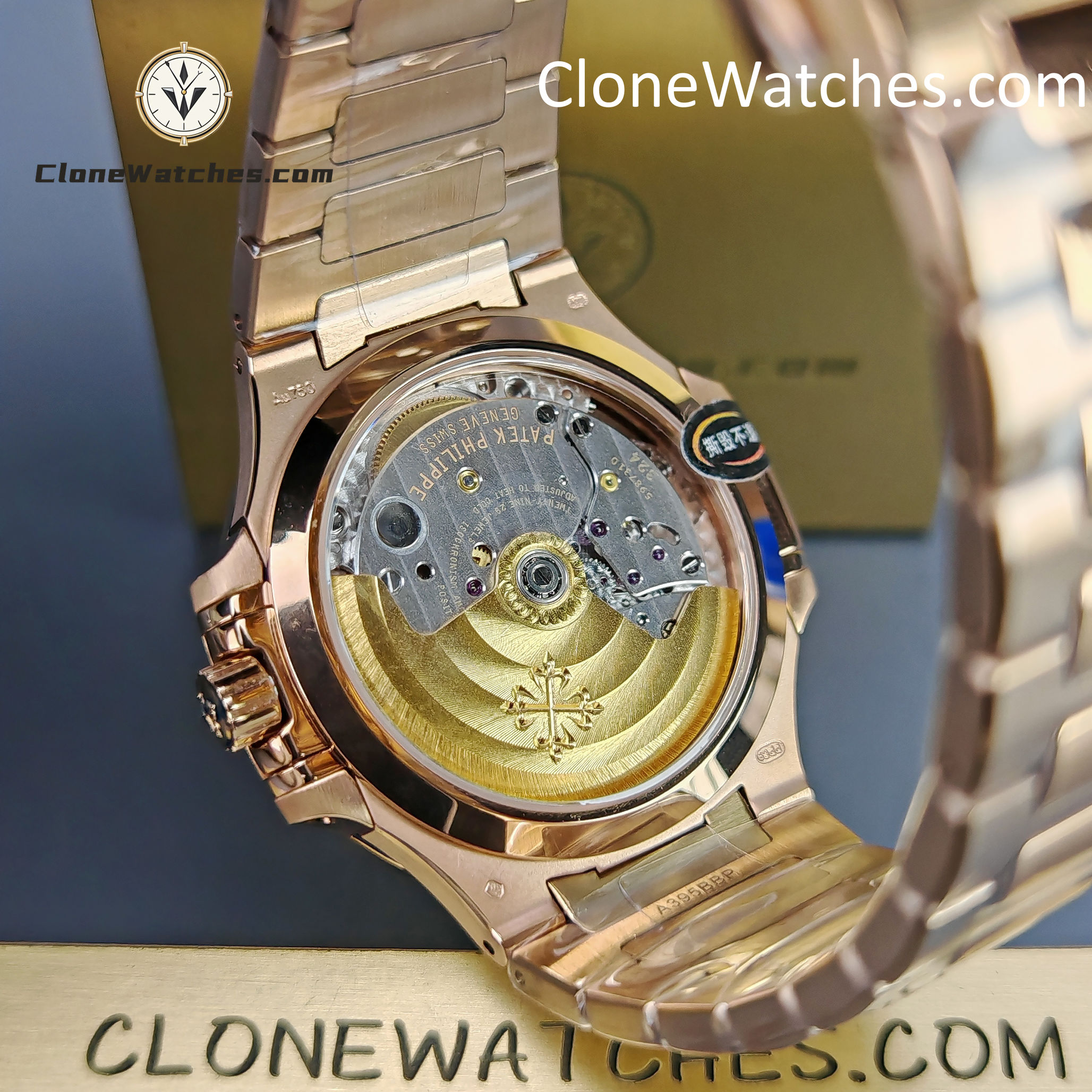 Patek Philippe Super Clone Watches 1:1 Nautilus Rose Gold 7118/1R-001 35.2 mm