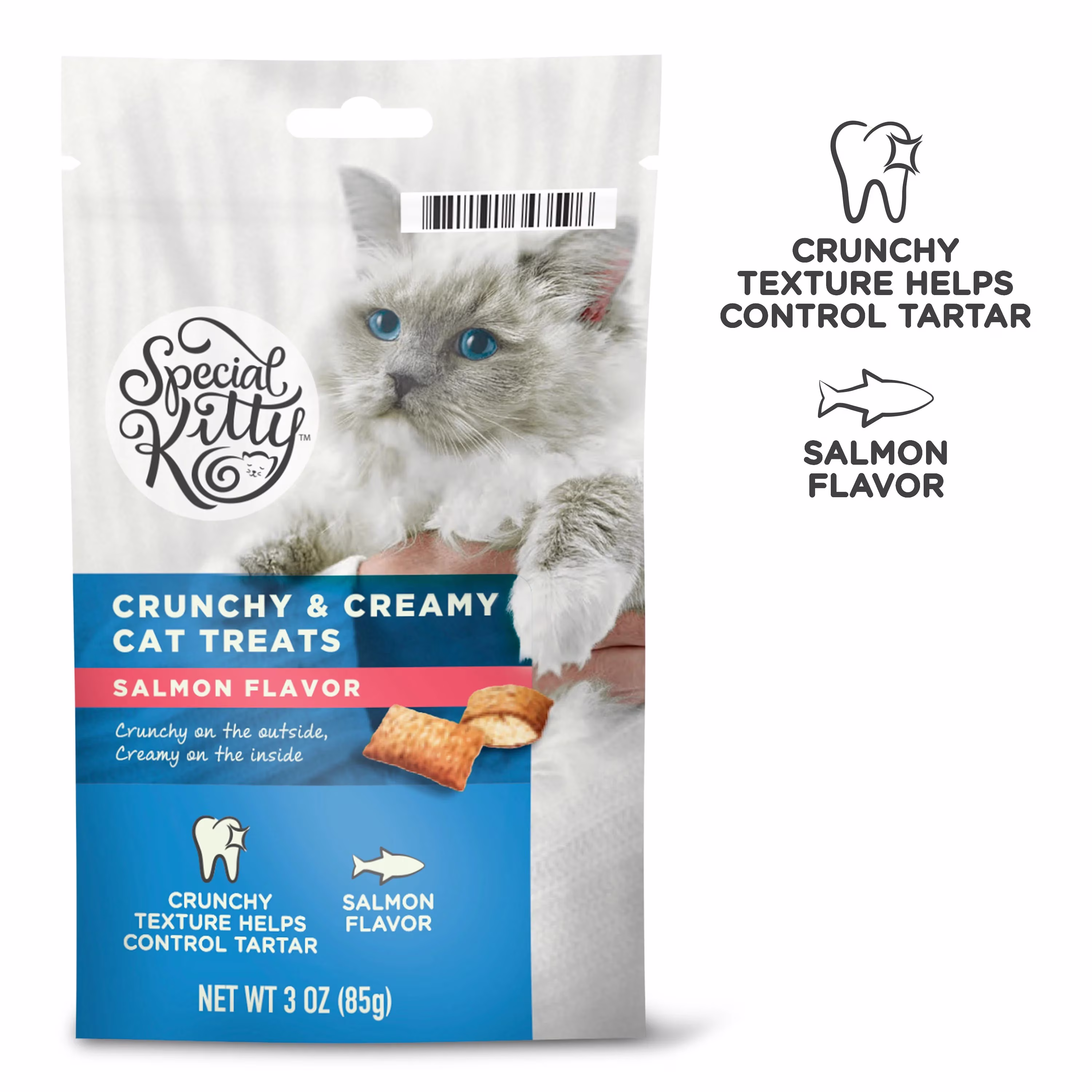 Special Kitty Crunchy and Creamy Cat Treats Salmon Flavor, 3 oz