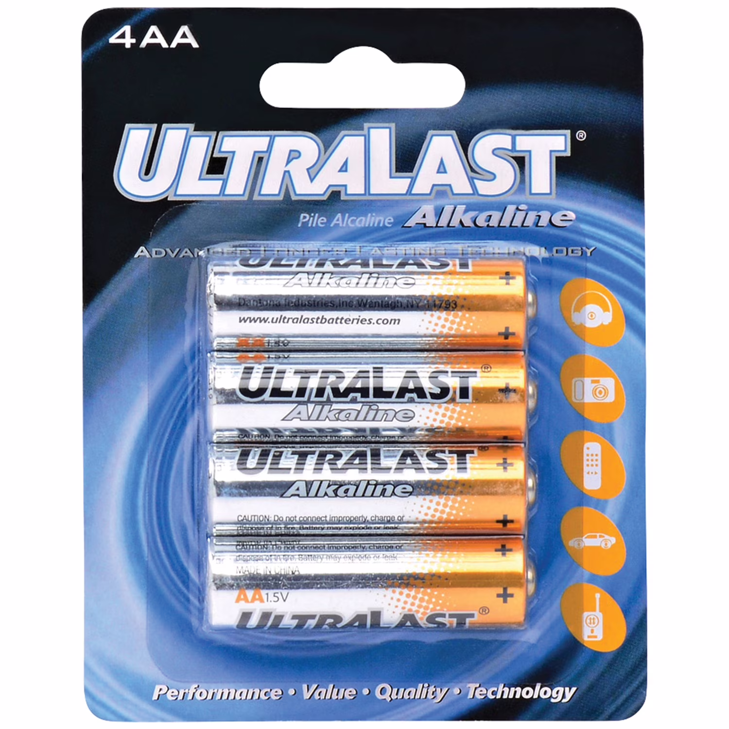 Ultralast Ula4aa Ula4aa Aa Alkaline , 4 Pk