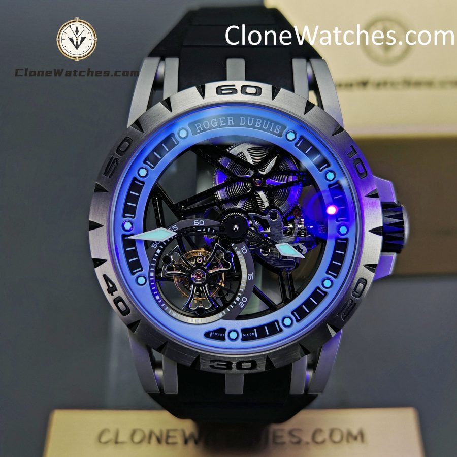 Roger Dubuis Super Clone Watches 1:1 Excalibur Skeleton Dial RDDBEX0479 45MM
