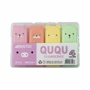4-Color Pastel Highlighters Set - Dual Tip Chisel Marker Pens for Note Taking, Bible Journaling & Planner Organization, Non-Bleed Smudge Proof Ink
