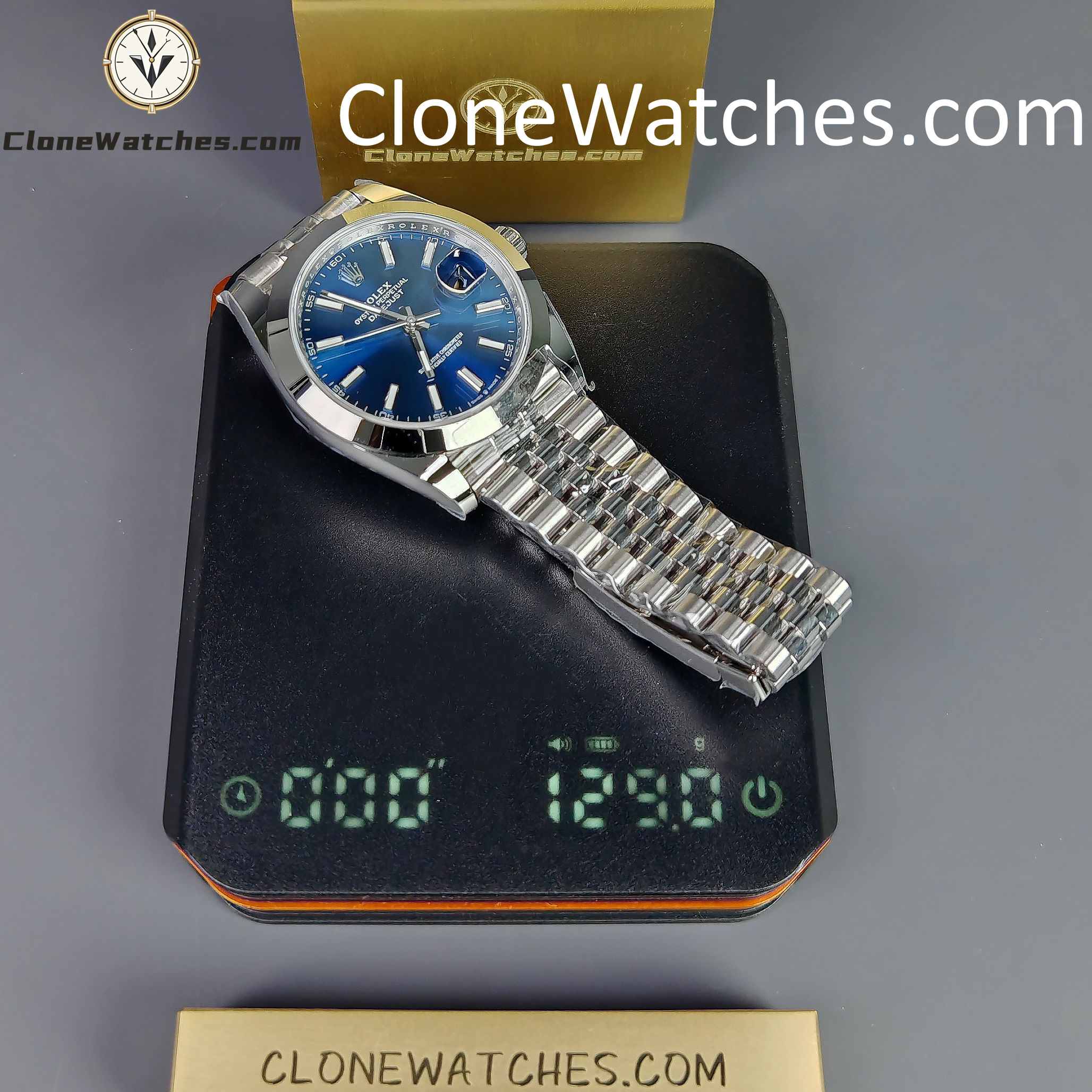 Rolex Super Clone Watches 1:1 DateJust Blue Dial m126300-0002 Jubilee 41MM 3235 Movement