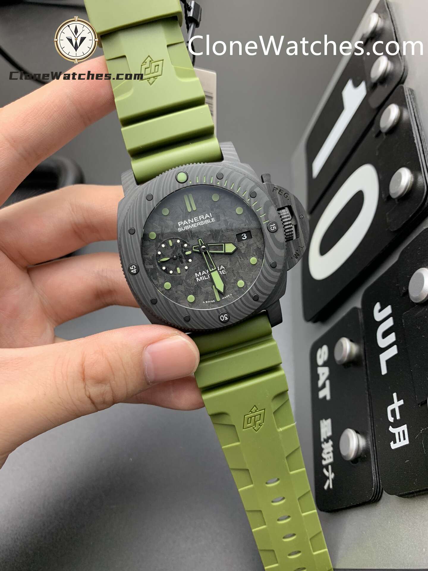 Panerai Super Clone Watches 1:1 Submersible Marina Militare Carbotech PAM00961