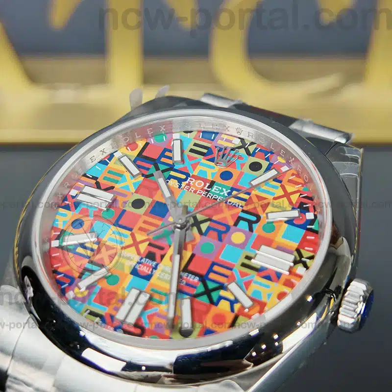 Rolex Super Clone Watches 1:1 Oyster Perpetual Multicoloured Jubilee-Motif Dial m134300-0010 3230 Movement 41mm