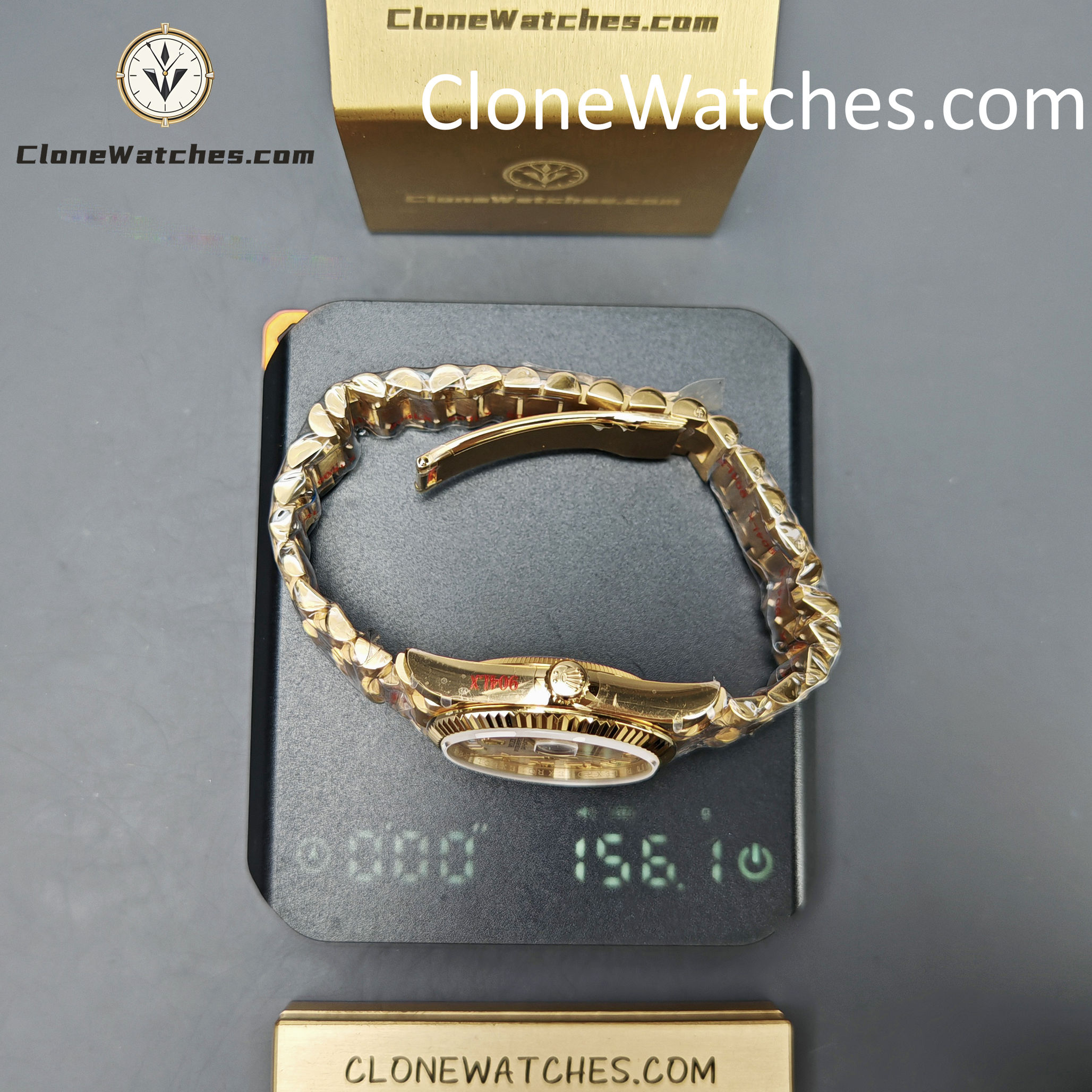 Rolex Super Clone Watches 1:1 Day Date 18K Gold White Dial 36mm m128238-0076 3255 Movement