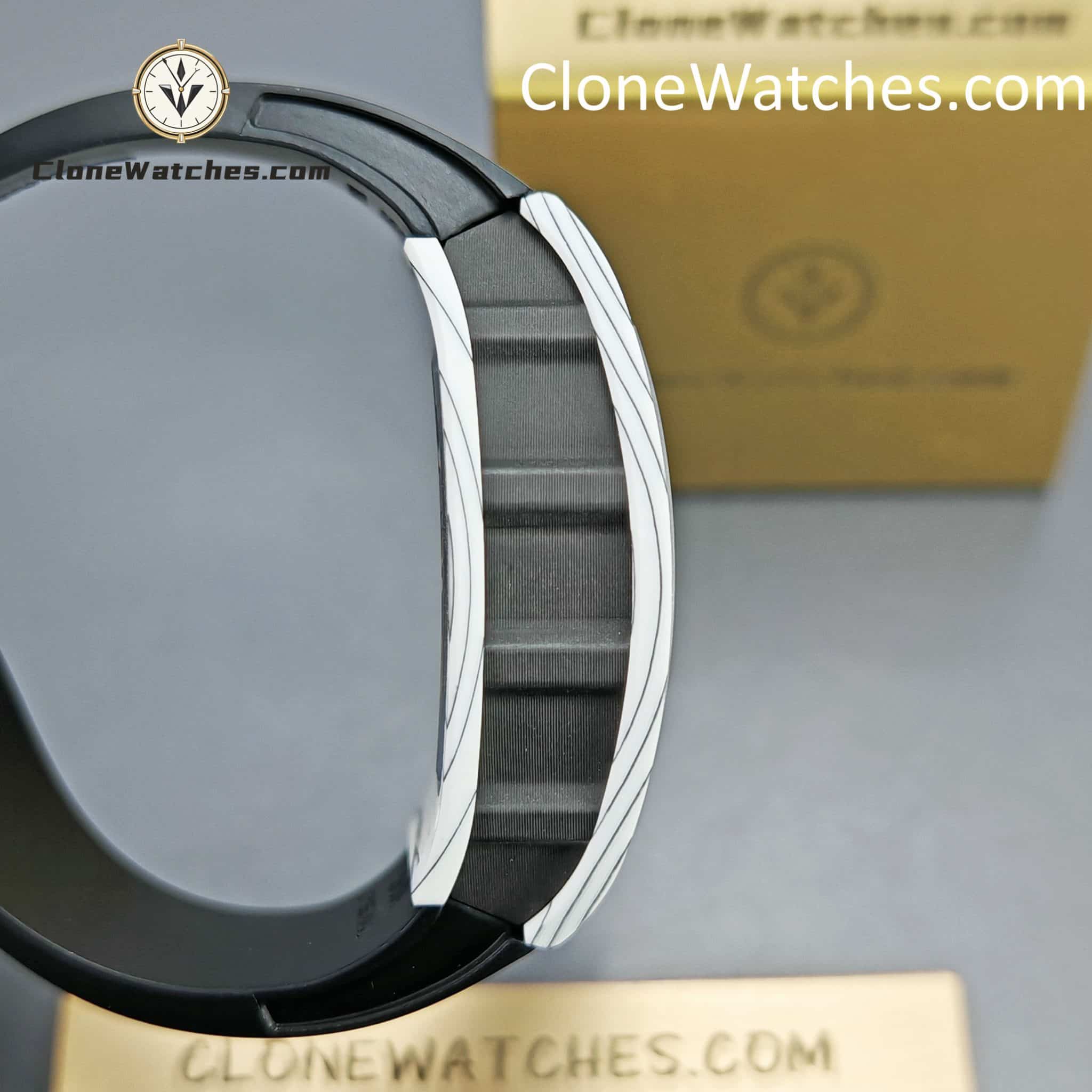 Richard Mille Super Clone Watches 1:1 RM 61-01 ULTIMATE EDITION Tourbillon White Strap