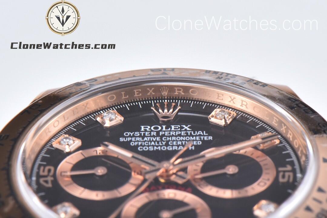Rolex Super Clone Watches 1:1 Daytona Rose Gold M116505-0015 4130 Movement