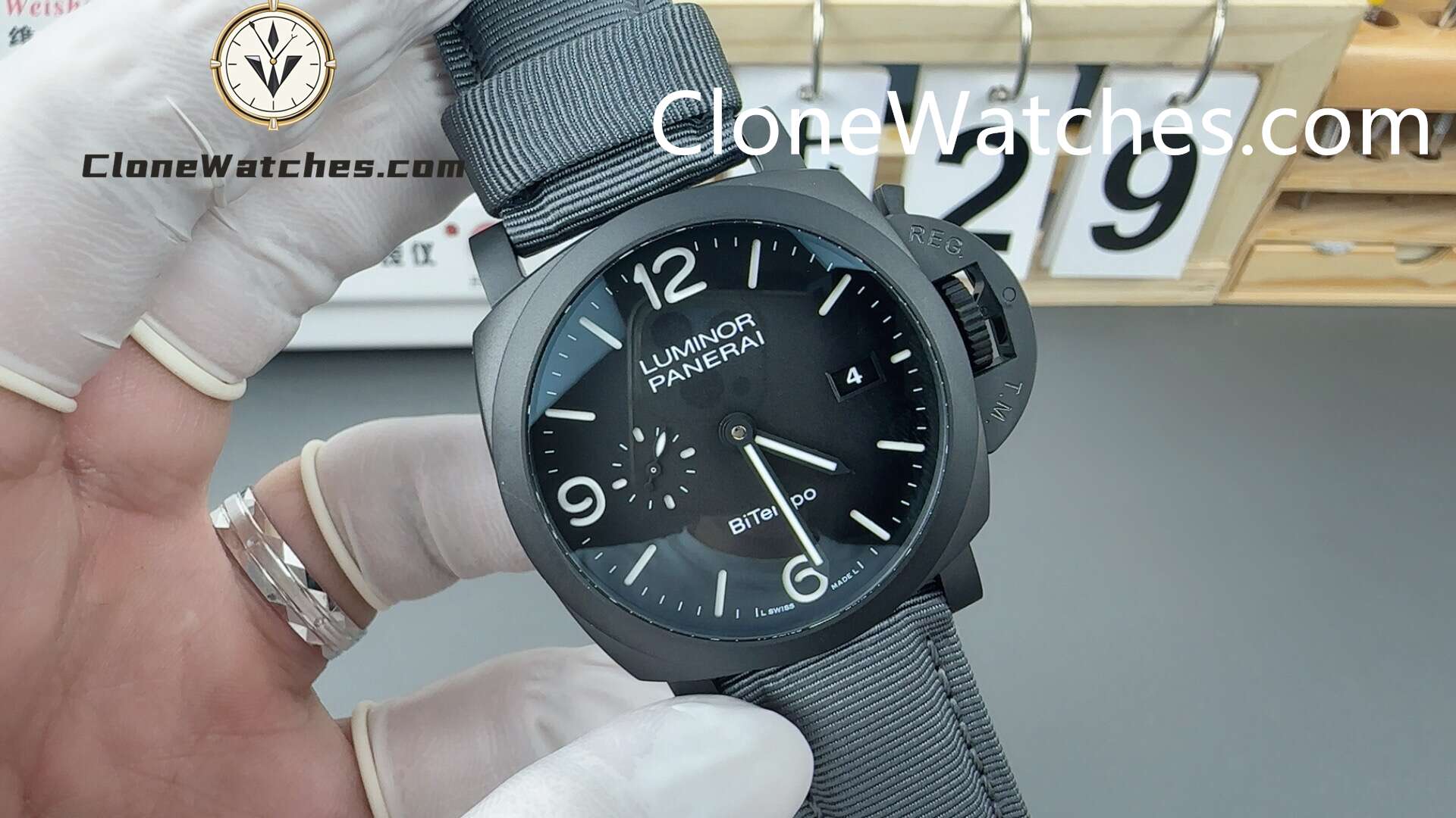 Panerai Super Clone Watches 1:1 Luminor BiTempo Titanium DLC – New York PAM01467 44mm
