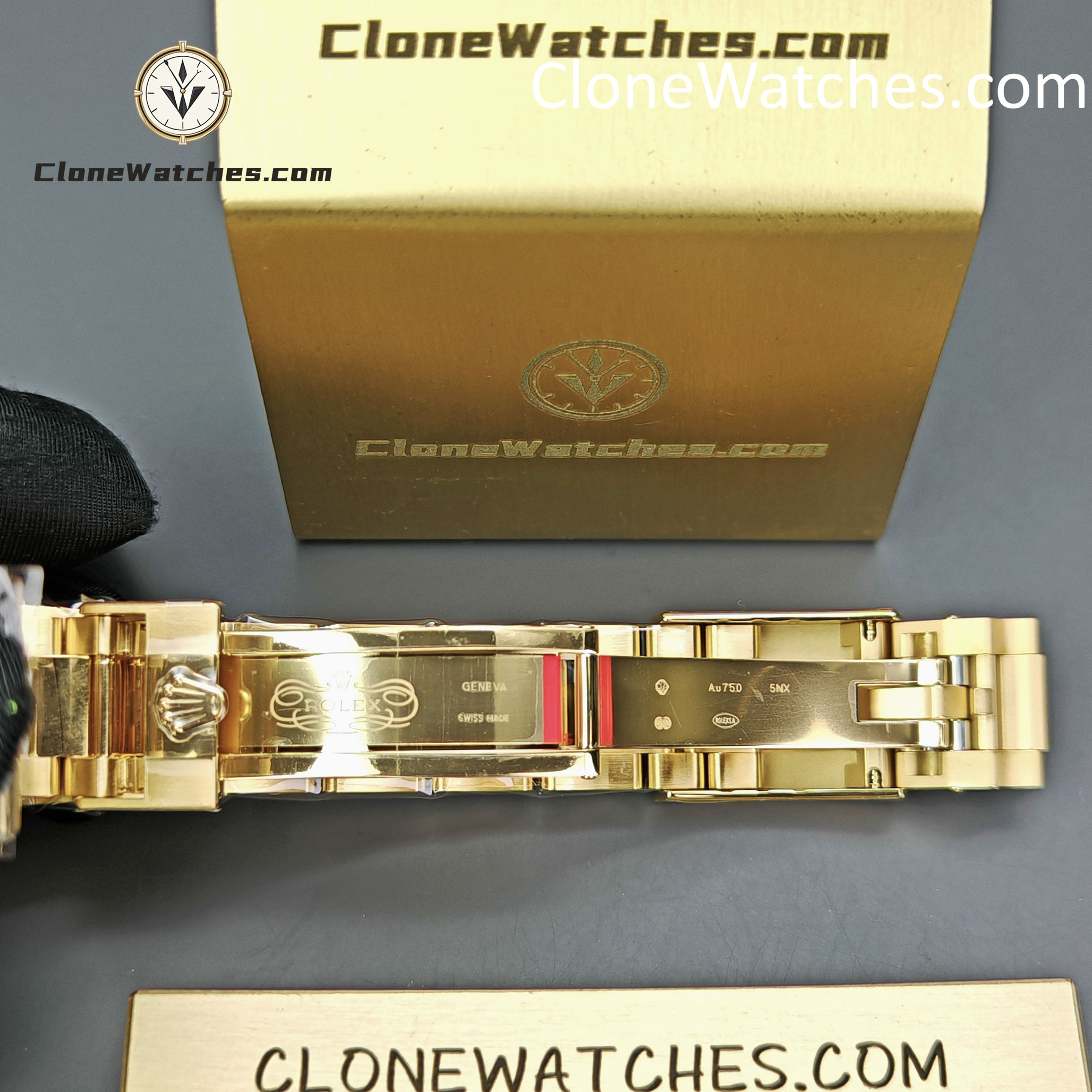 Rolex Super Clone Watches 1:1 Daytona 18K Gold Black Dial M126508-0004 4131 Movement