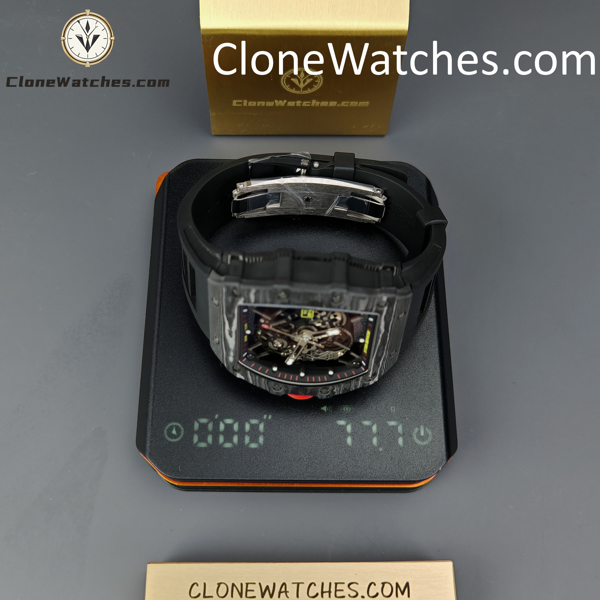Richard Mille Super Clone Watches 1:1 RM 035 – 02 NTPT Carbon Fiber Black Rubber Strap