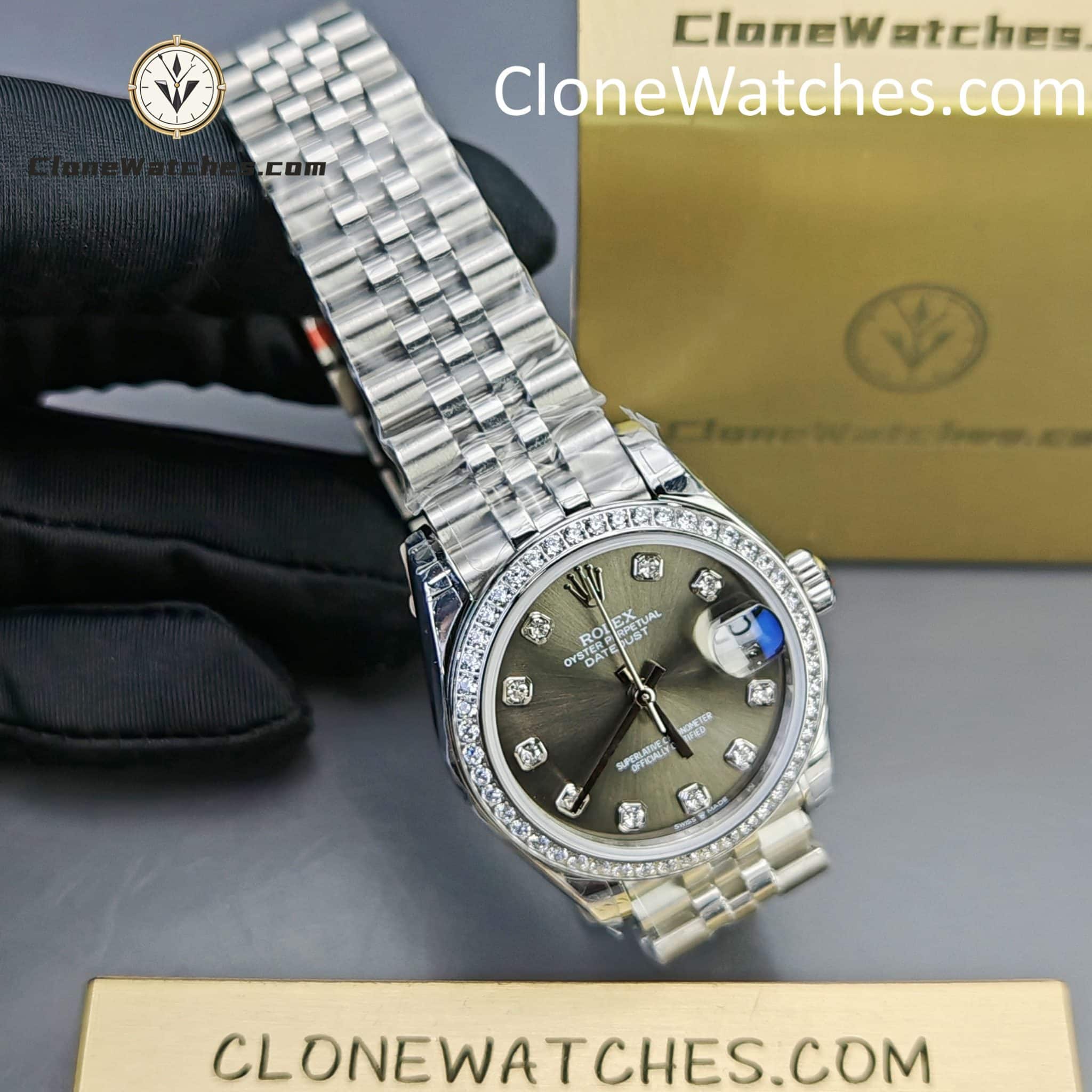 Rolex Super Clone Watches 1:1 DateJust m278384rbr-0010 Jubilee 31MM 2236 Movement