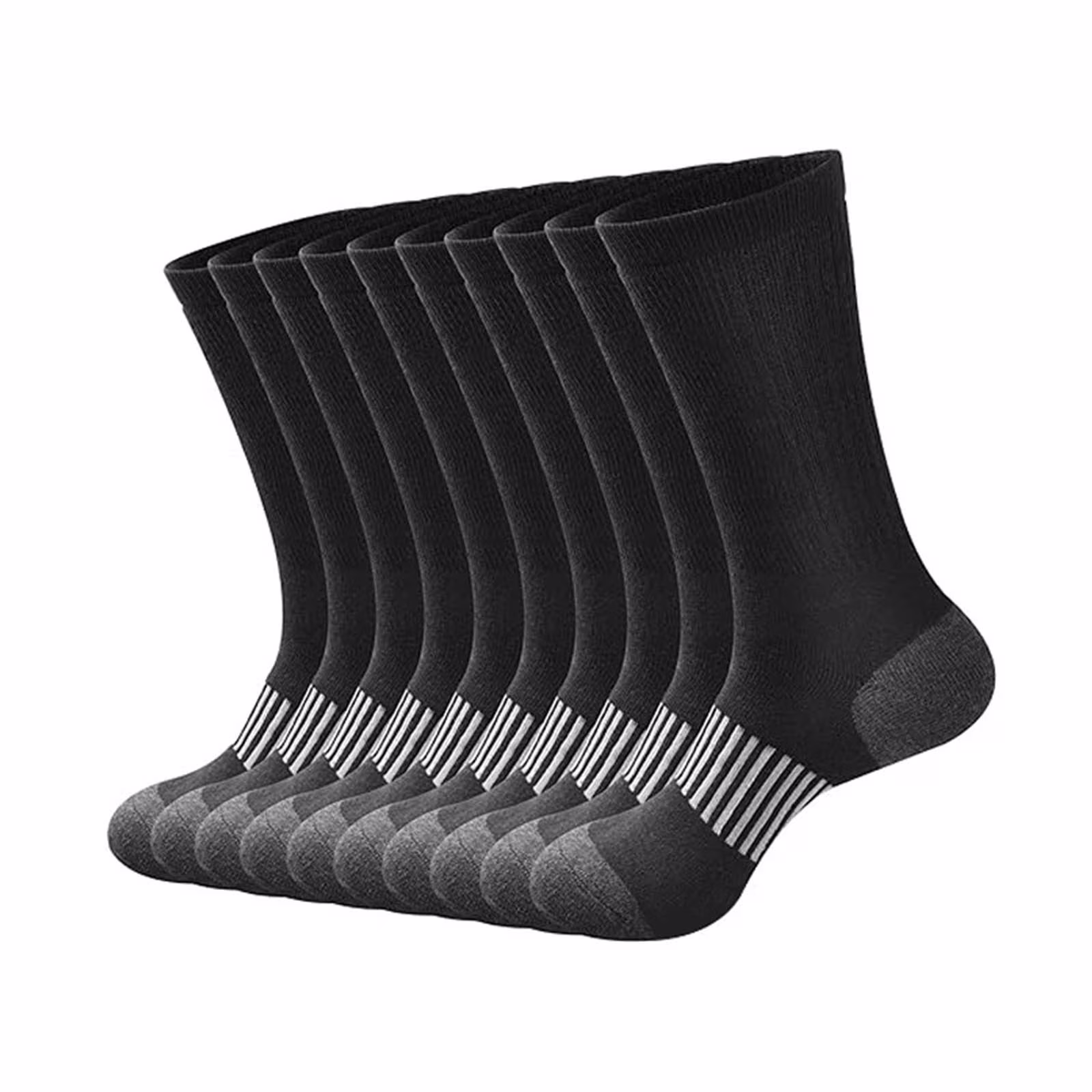 asjyhkr Mens Crew Socks Cotton Running Hiking Basketball Football Athletic Mid Calf Socks