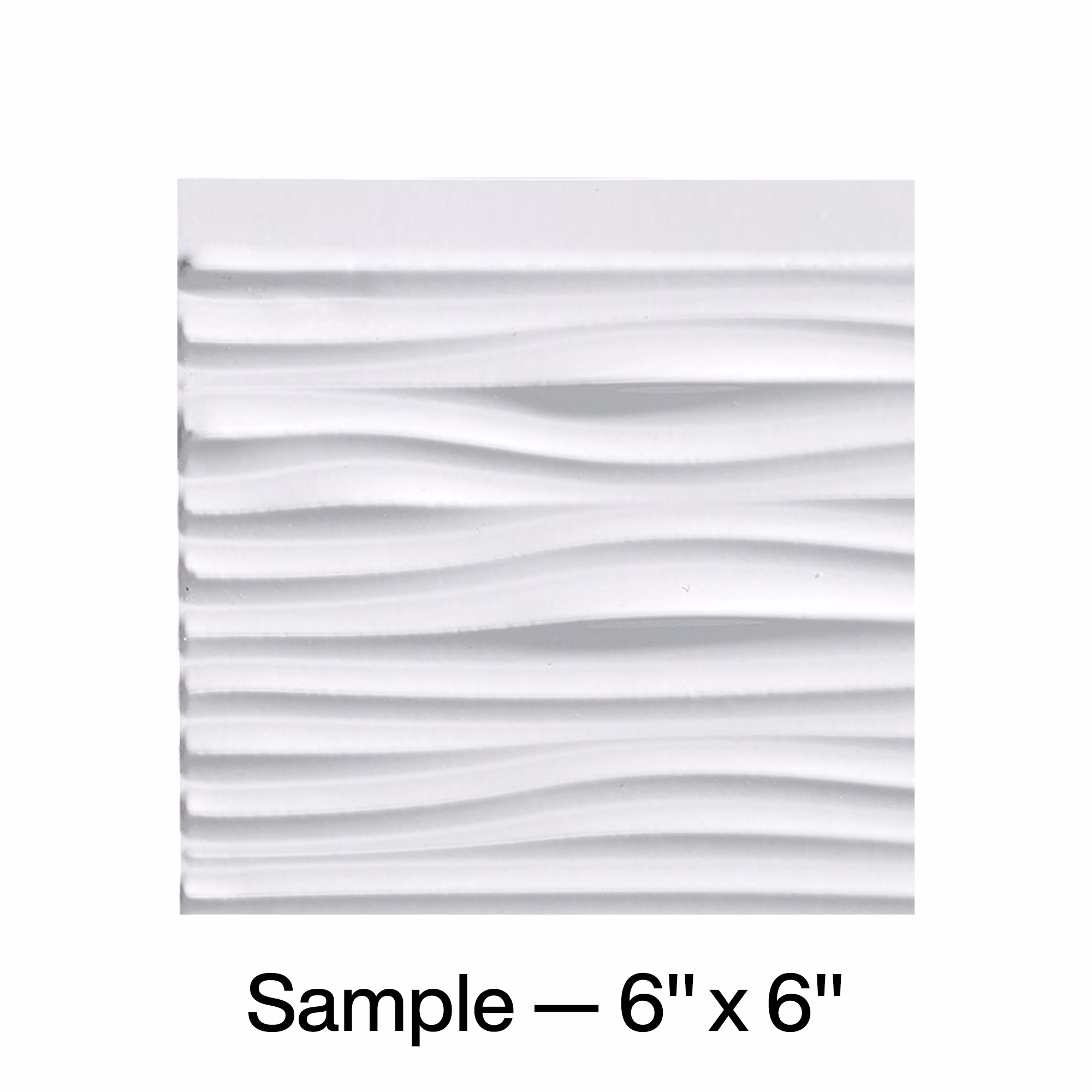 FASÄDE Waves Decorative Vinyl Backsplash Panel in Brushed Nickel (6X6 Inch Sample)