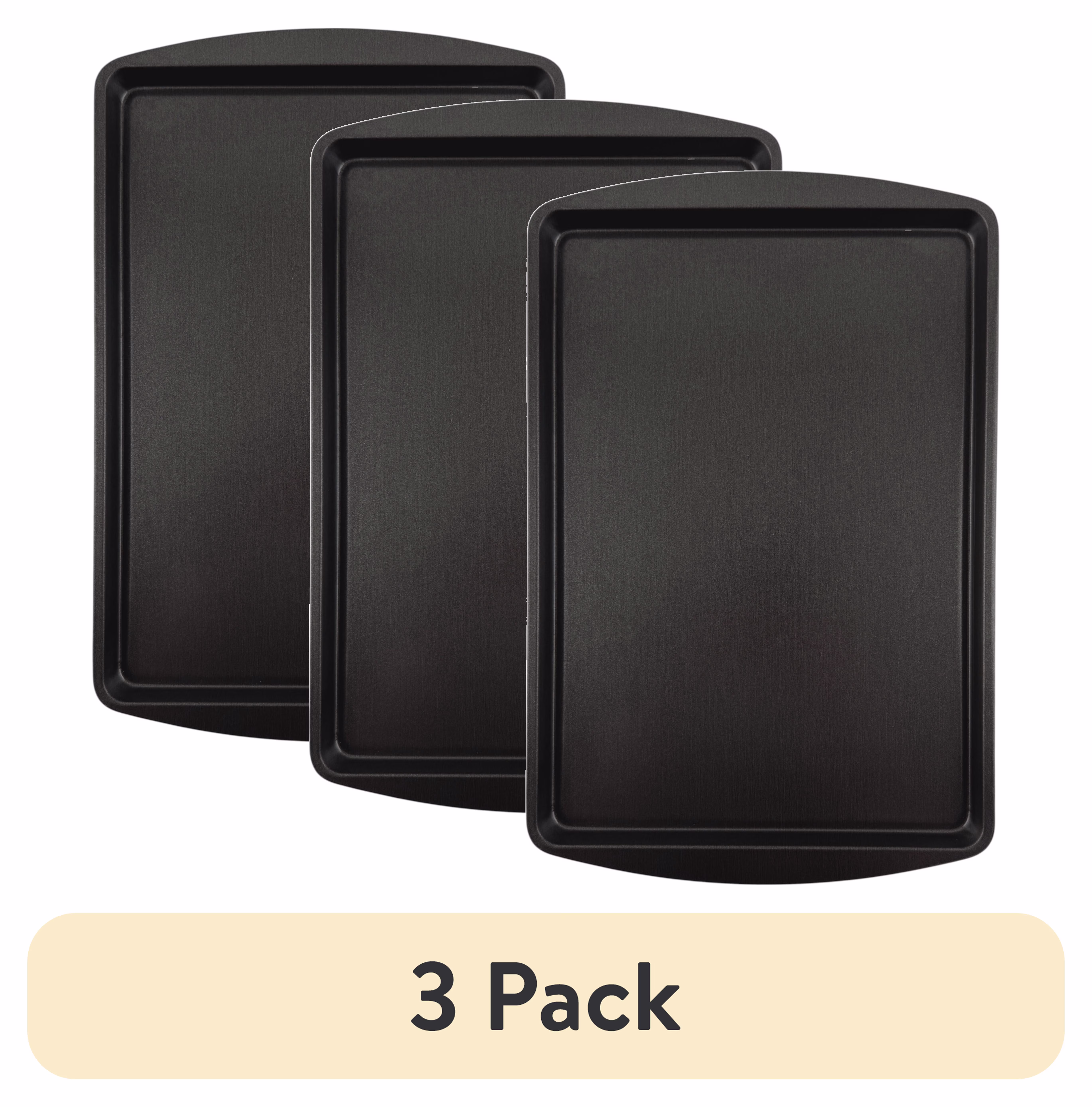 (3 pack) Mainstays Nonstick 9x13 Cookie Sheet Bakeware Pan