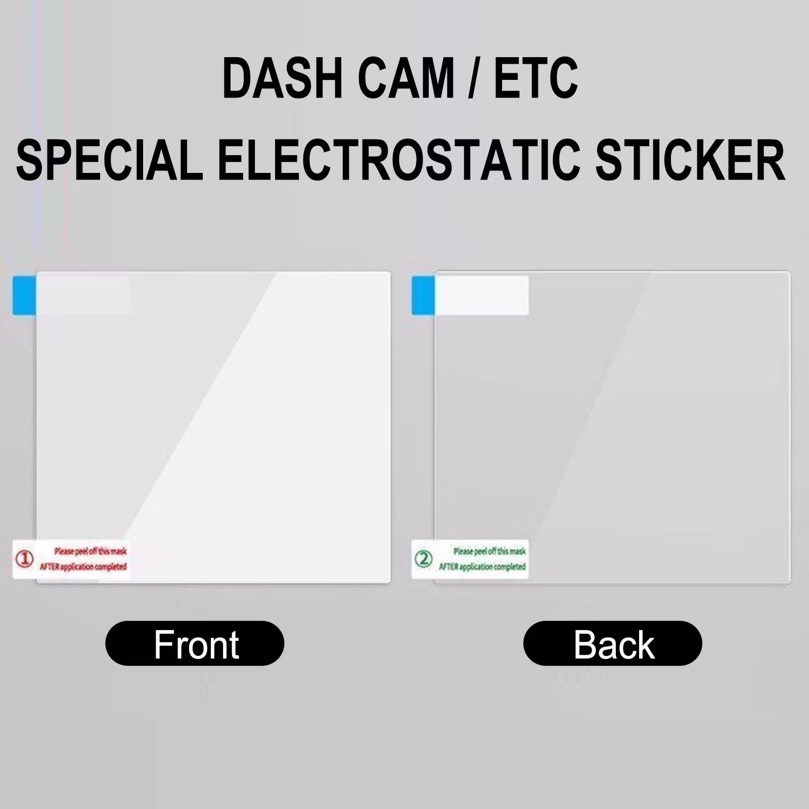 Zeceouar Car Windshield Dash Cam Electrostatic Sticker,Highdefinition,Transparent,Traceless,and Hightemperature