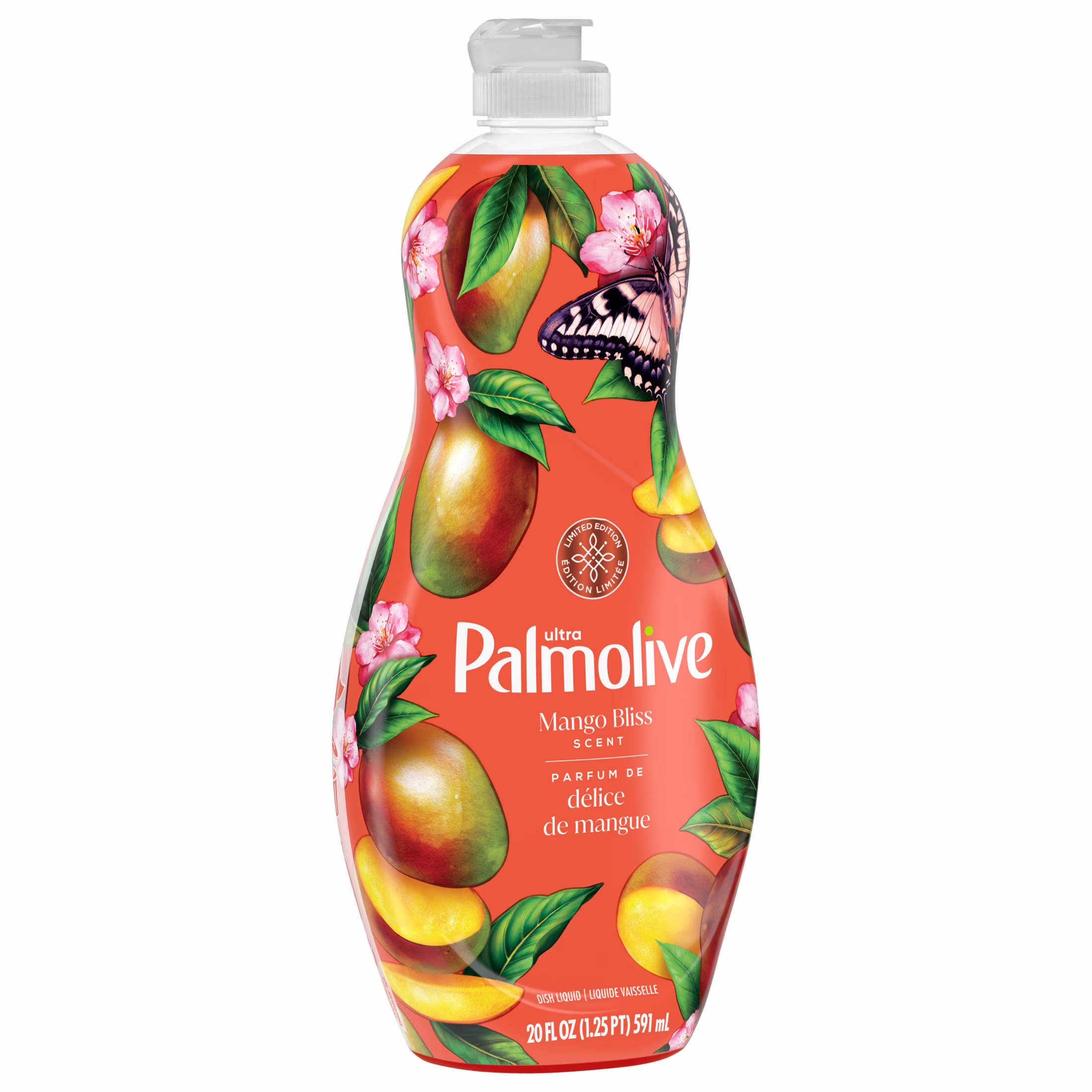Palmolive Ultra Strength Liquid Dish Soap, Limited Edition Mango Bliss Scent, 20 fl oz Bottle