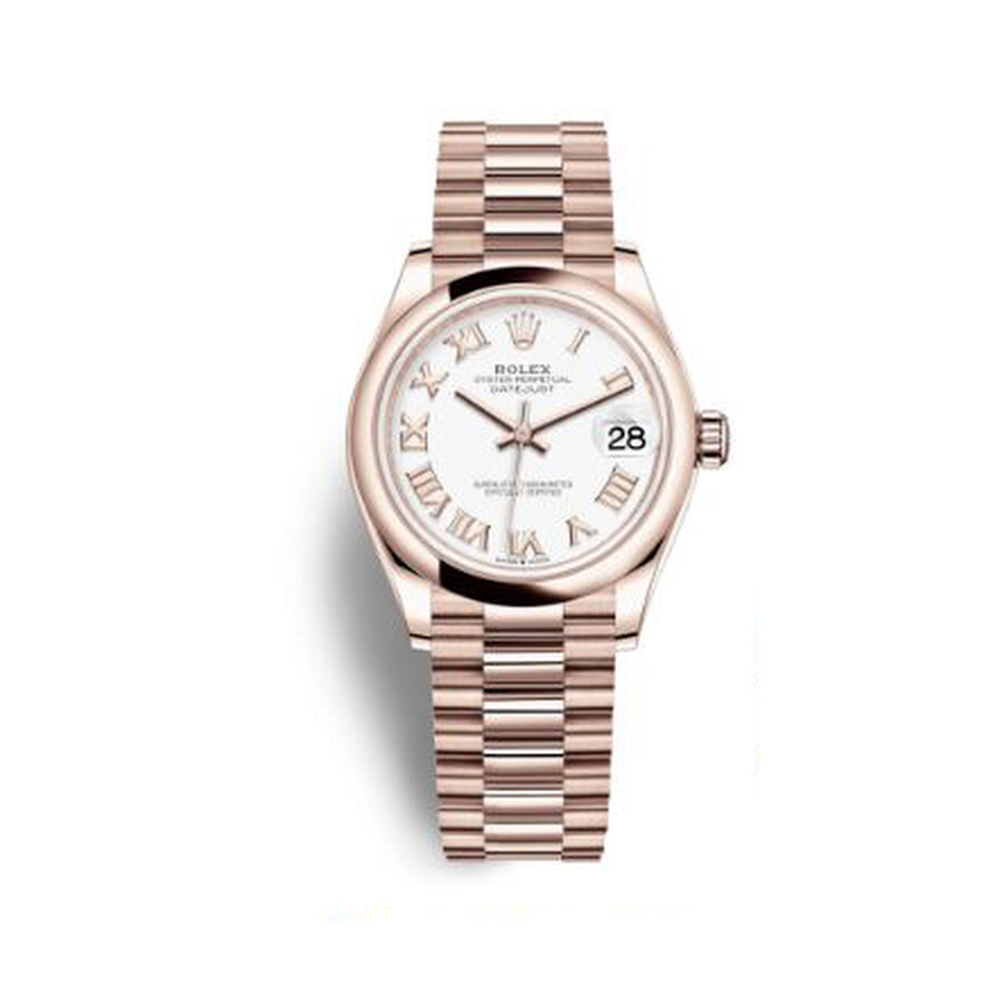 Rolex Datejust 31 White Dial Ladies 18 ct Everose Gold President Watch 278245WRP（Lifetime free warranty+90-days replacement service & Refund!.）