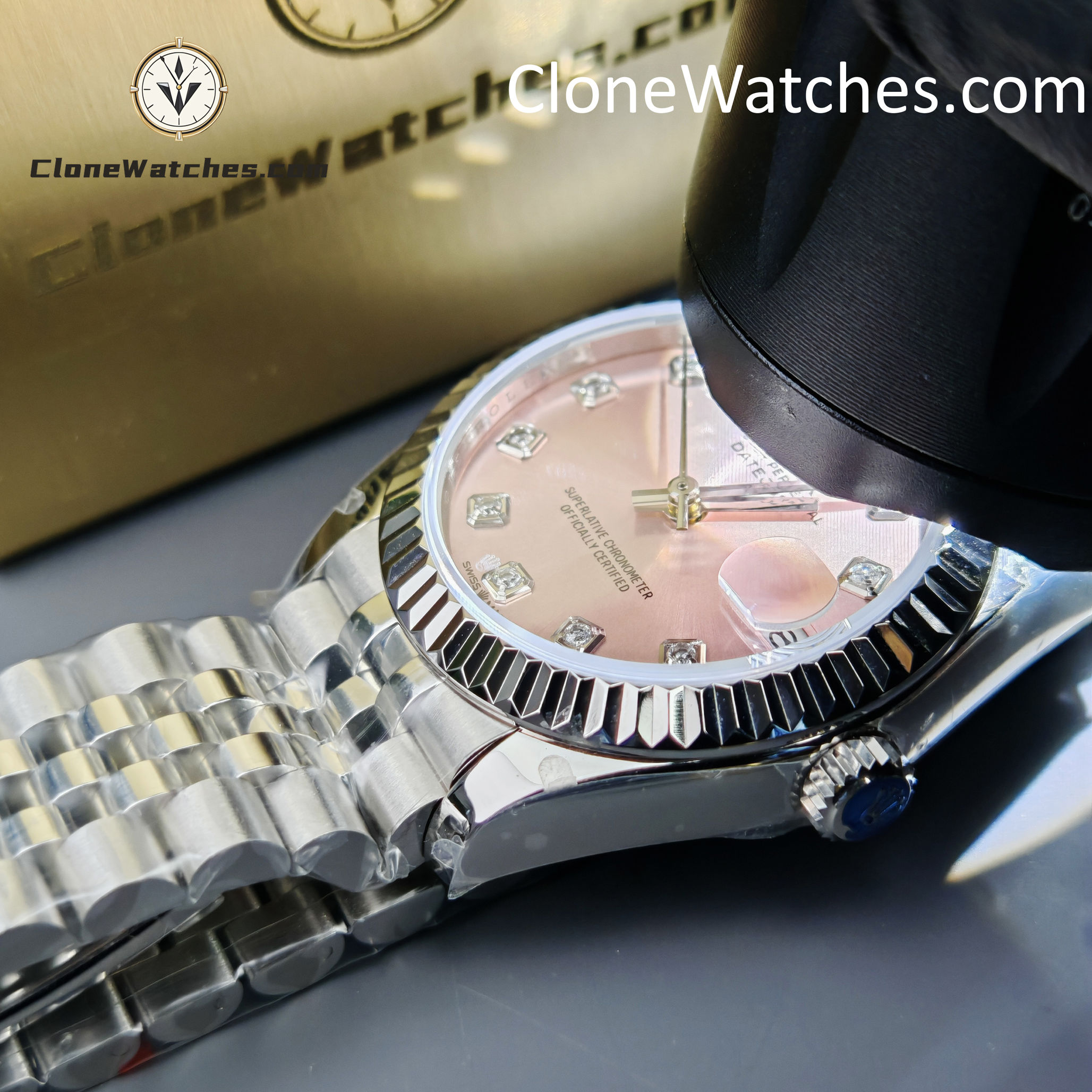 Rolex Super Clone Watches 1:1 DateJust Pink Dial M278274 – 0032 Jubilee 31MM 2236 Movement