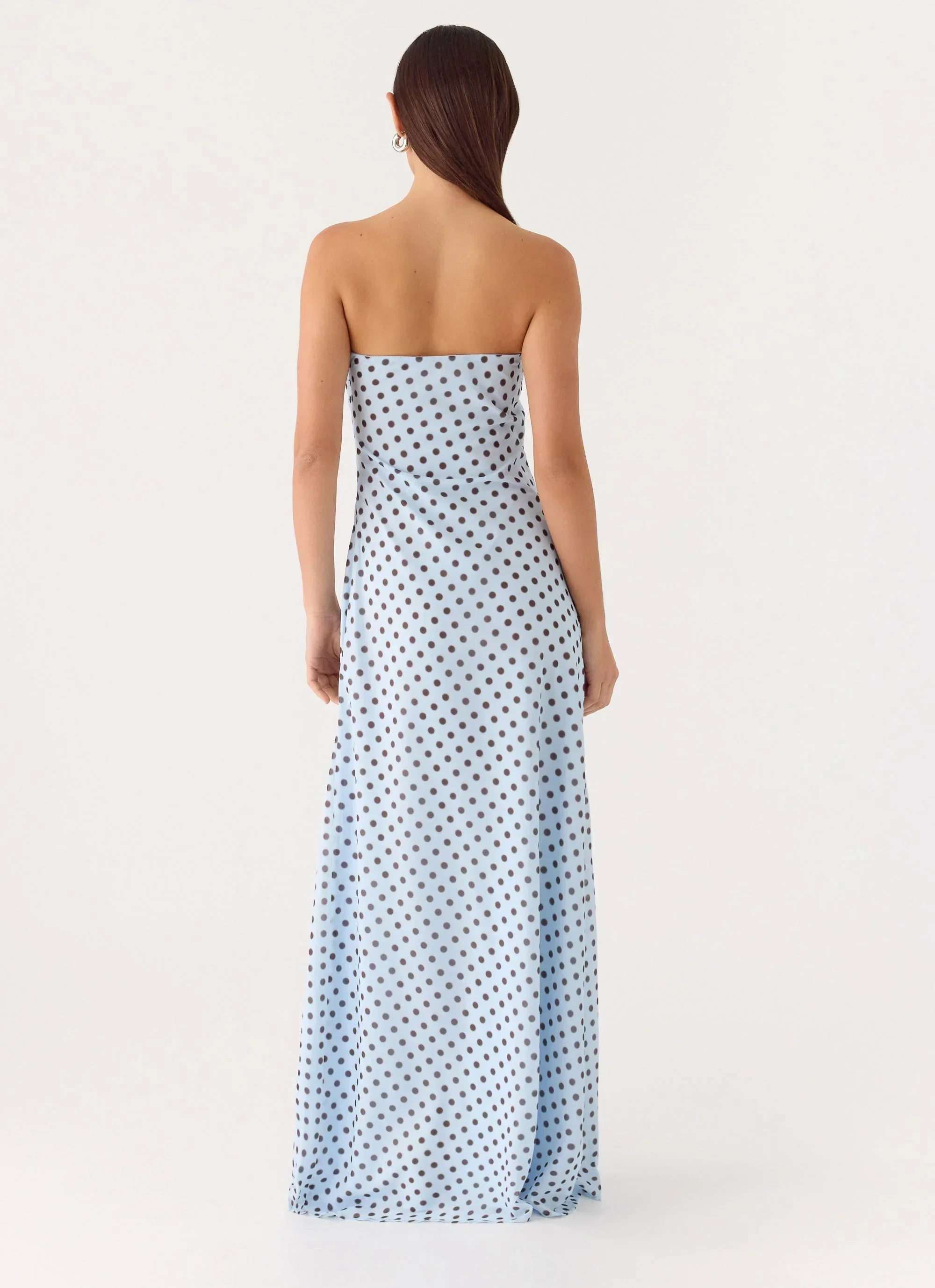 Chaniva Maxi Dress - Blue Mocha Dot