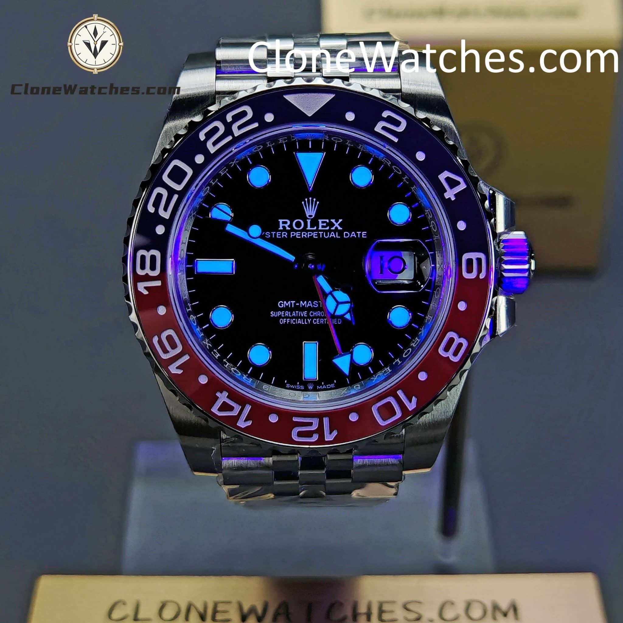 Rolex Super Clone Watches 1:1 Pepsi GMT Master II M126710blro Jubilee 3285 Movement