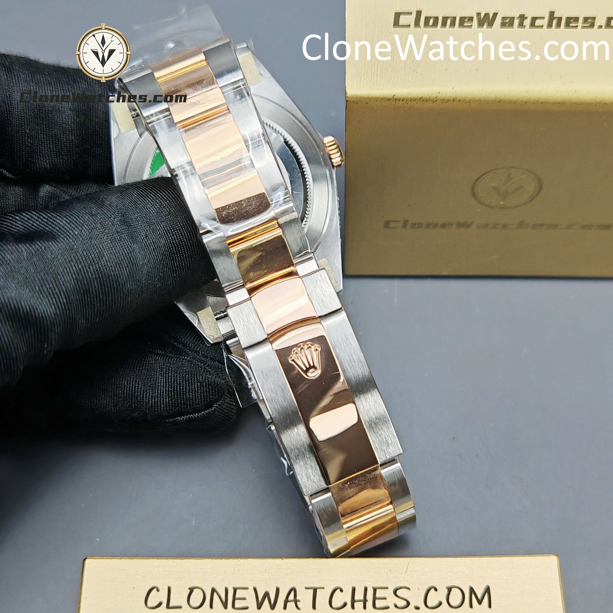 Rolex Super Clone Watches 1:1 DateJust Champagne Diamond Dial Oyster 41MM M126331-0007 3235 Movement