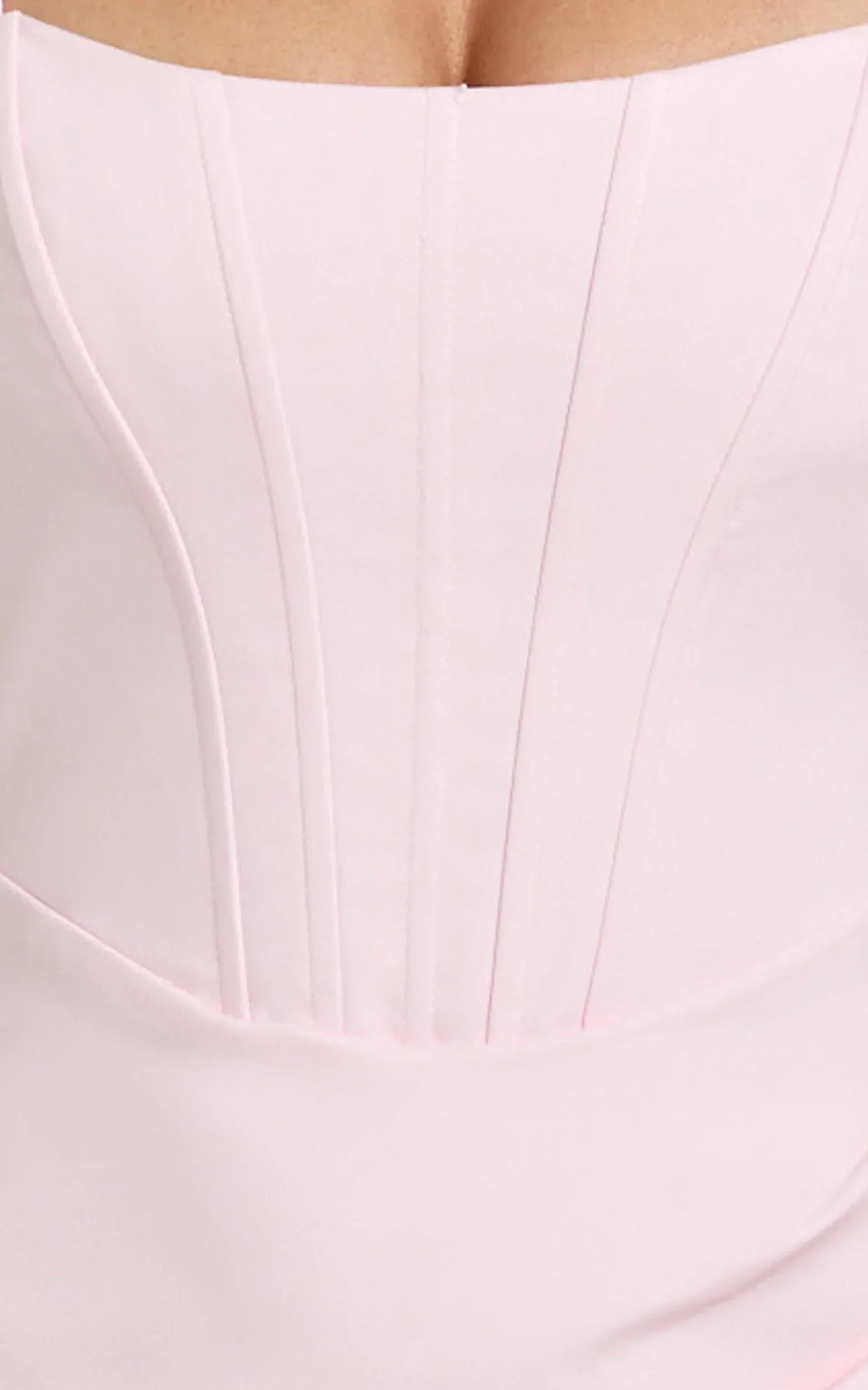 Karlie Maxi Dress - Scoop Neck Fitted Dress in Pink