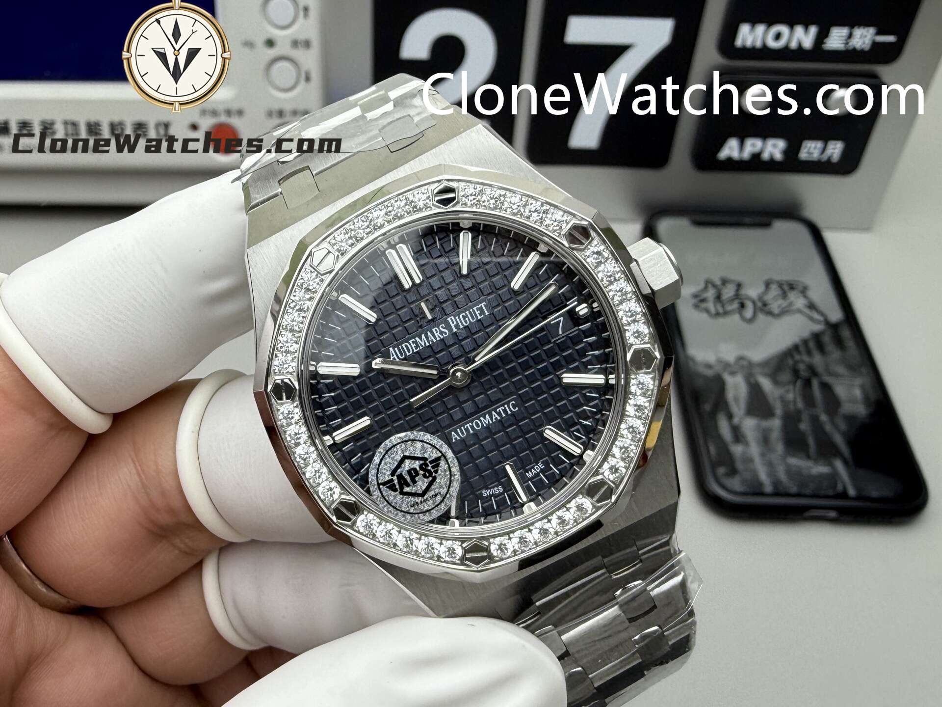 Audemars Piguet Super Clone Watches 1:1 Royal Oak 15451ST Black Dial 37MM