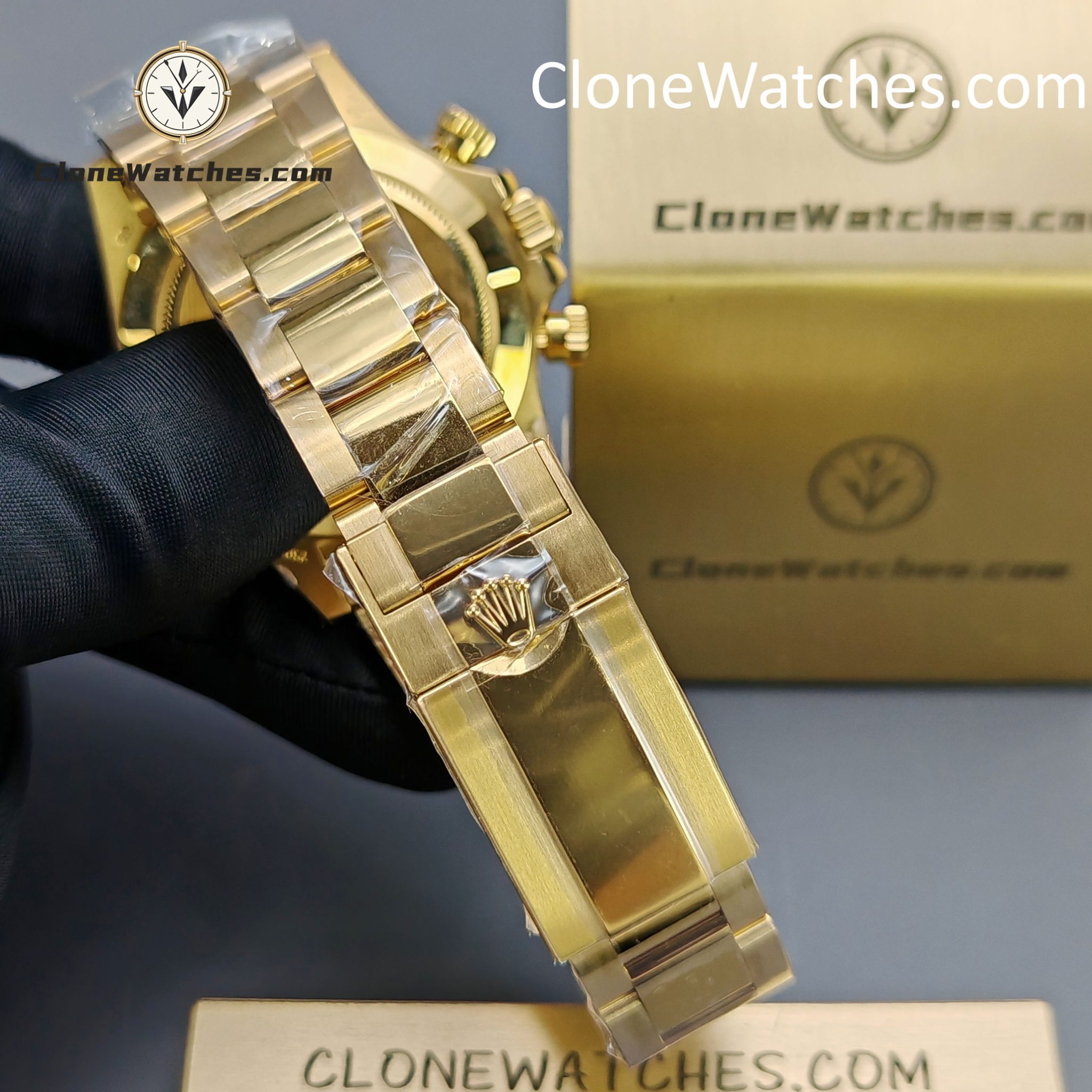 Rolex Super Clone Watches 1:1 Daytona 18K Gold Dial M116508-0014 4130 Movement