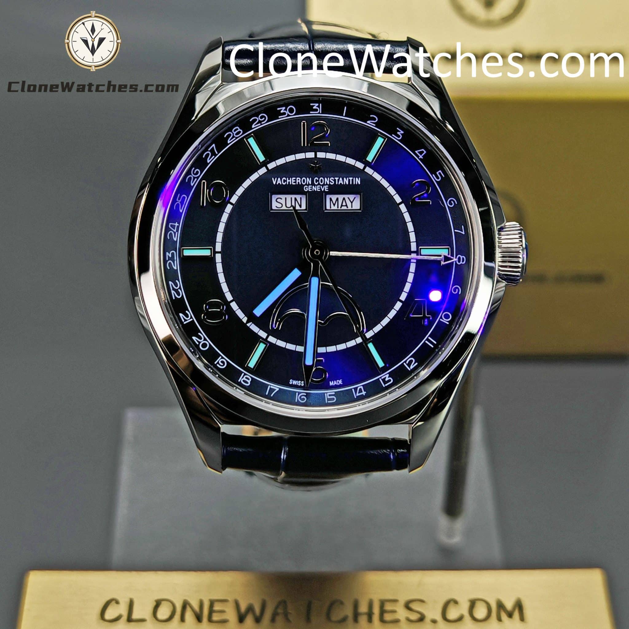Vacheron Constantin Super Clone Watches 1:1 Fiftysix 4000E/000A-B548 Blue Dial