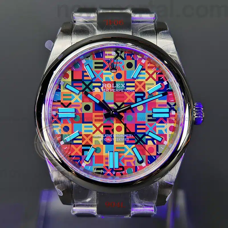 Rolex Super Clone Watches 1:1 Oyster Perpetual Multicoloured Jubilee-Motif Dial m134300-0010 3230 Movement 41mm