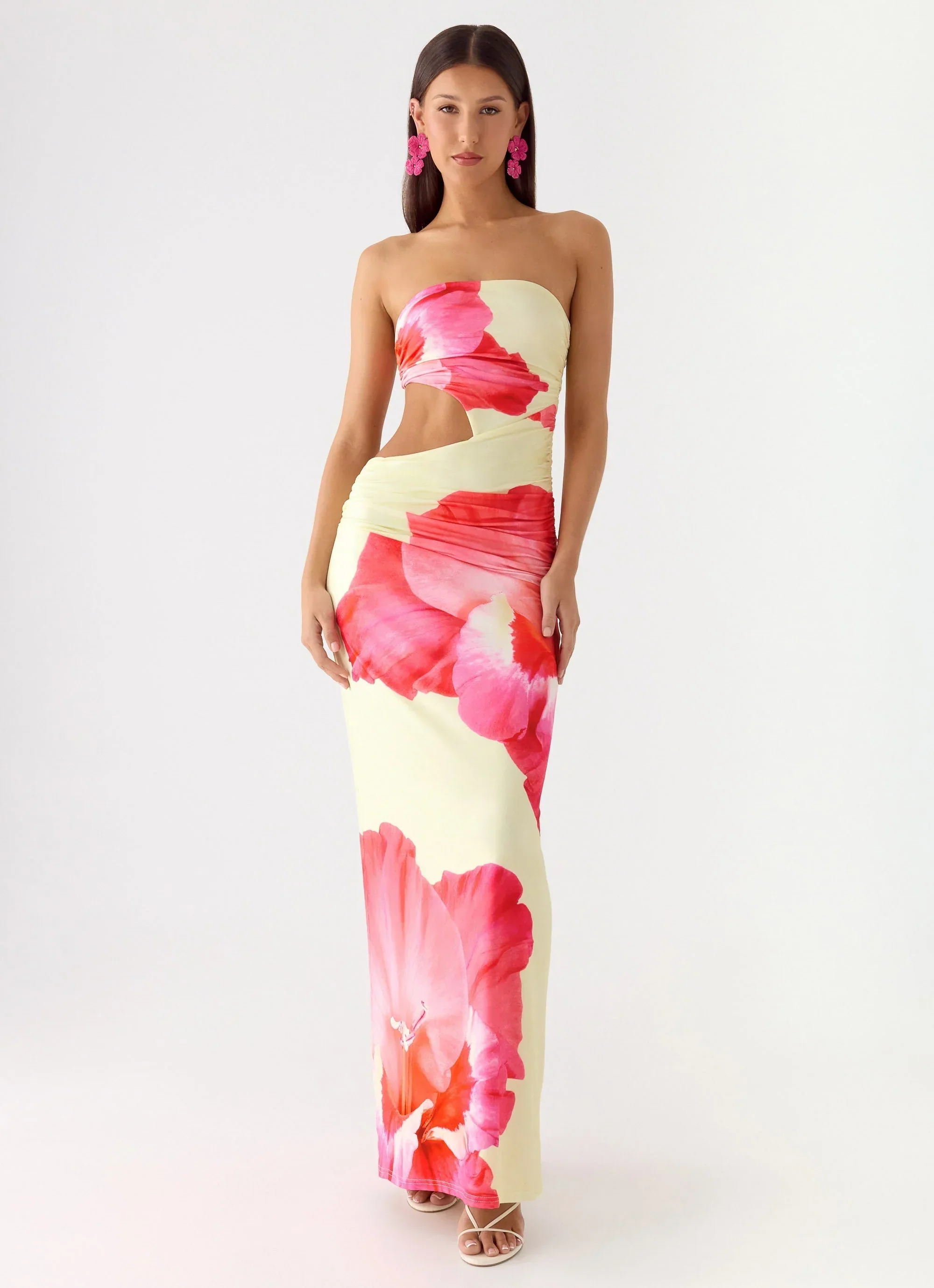 In The Rhythm Maxi Dress - Yellow Floral Spritz