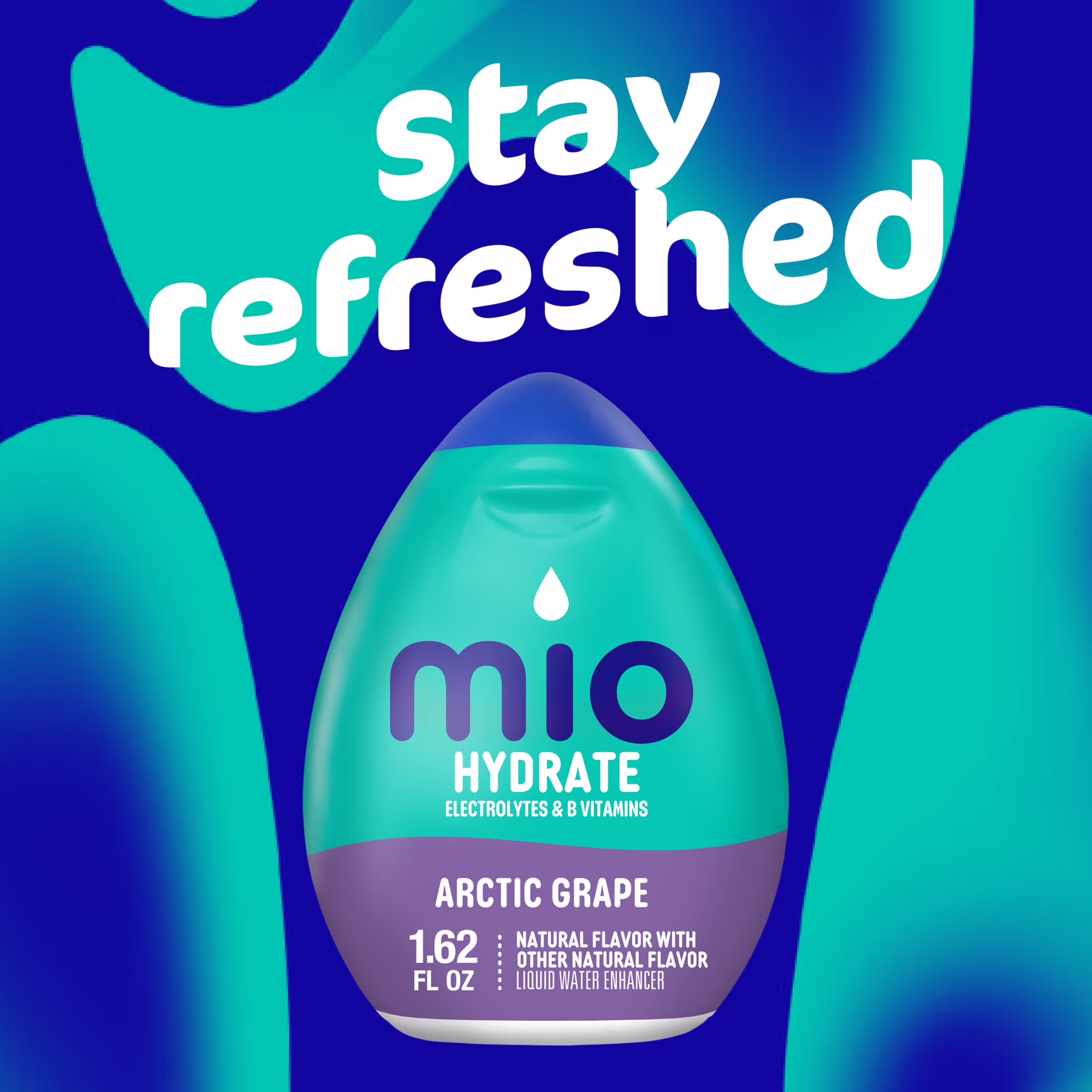 (12 pack) Mio Hydrate Arctic Grape Sugar Free Water Enhancer, 1.62 fl oz Bottle, Liquids