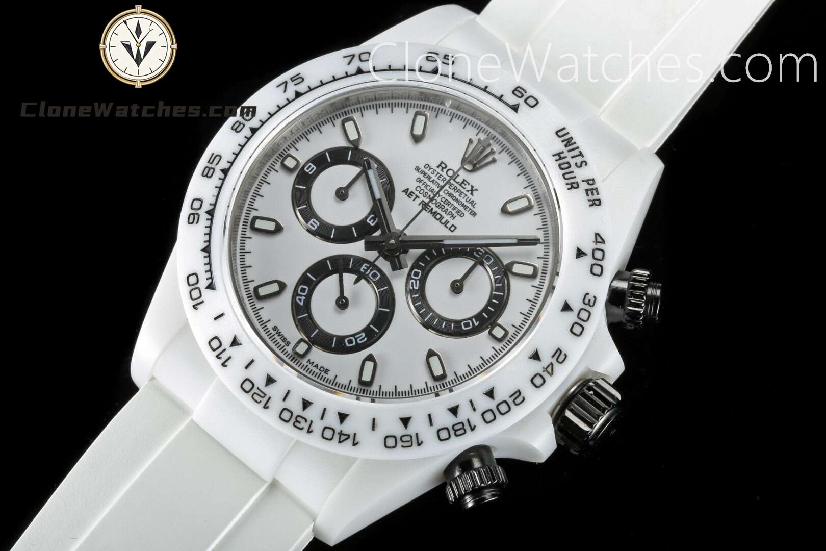 Modified Super Clone Watches 1:1 AET Rolex Daytona ceramic White Classic