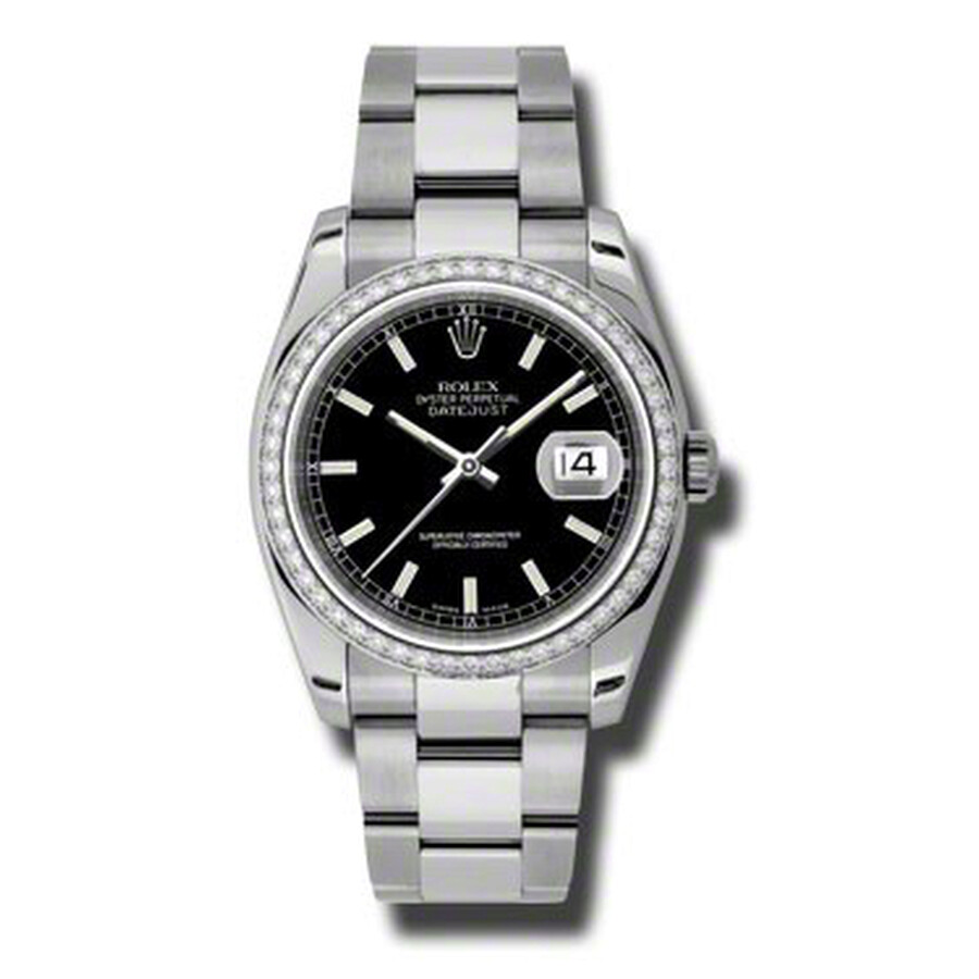 Rolex Oyster Perpetual Datejust 36 Black Dial Stainless Steel Bracelet Automatic Ladies Watch 116244BKSO（Lifetime free warranty+90-days replacement service & Refund!.）