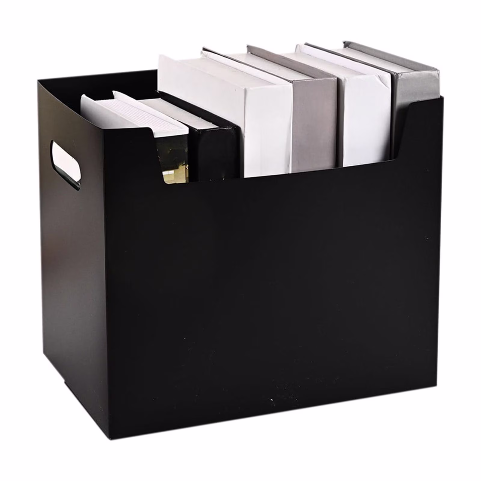 Desktop File Organizer,Small Storage Box,Cardboard File Folder Organizer,Collapsible File Box,Hanging File Organizer for Letter Size,Portable File Box with Handle,Only Box