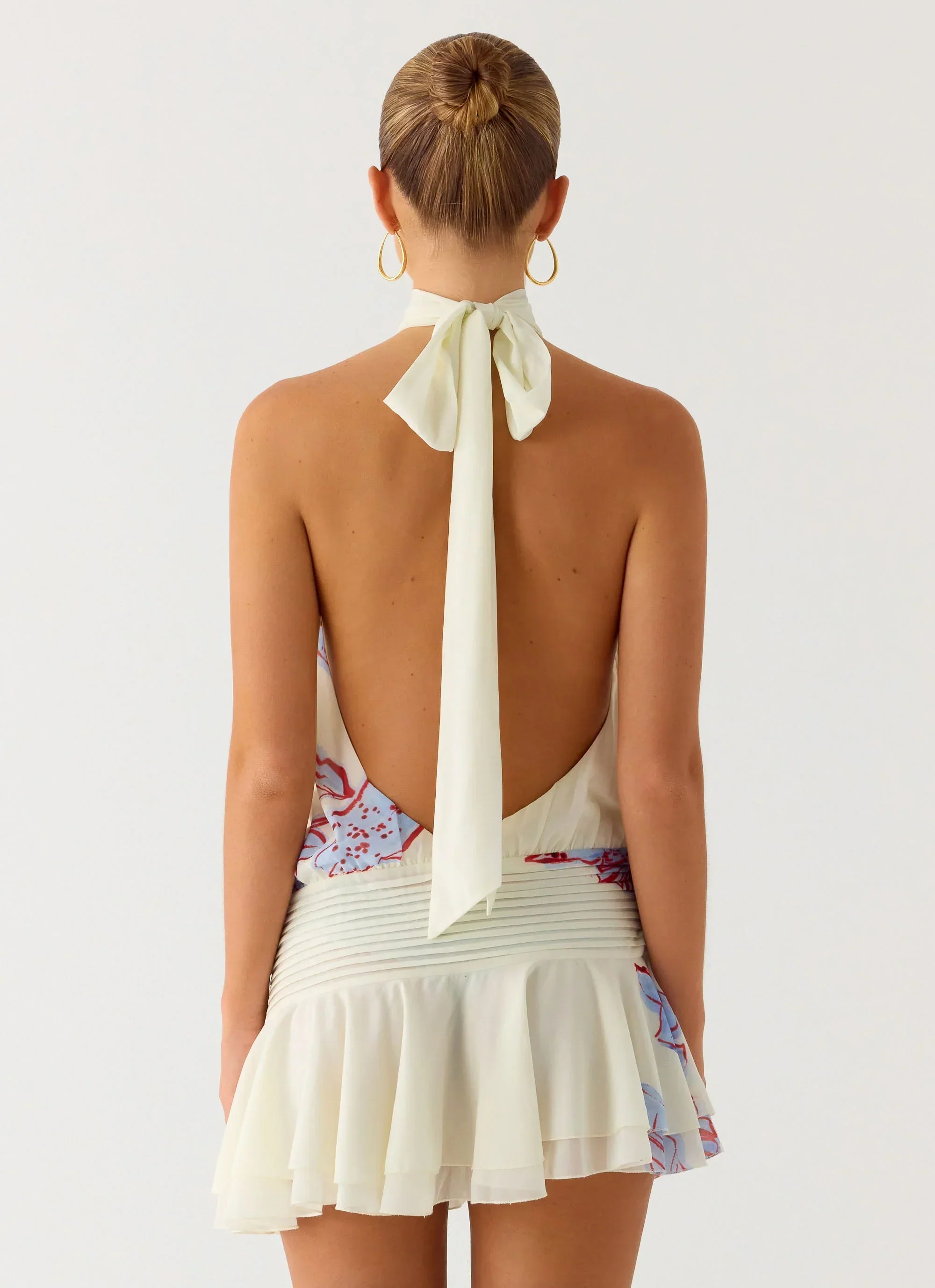 Willow Chiffon Mini Dress - Violet Blossom