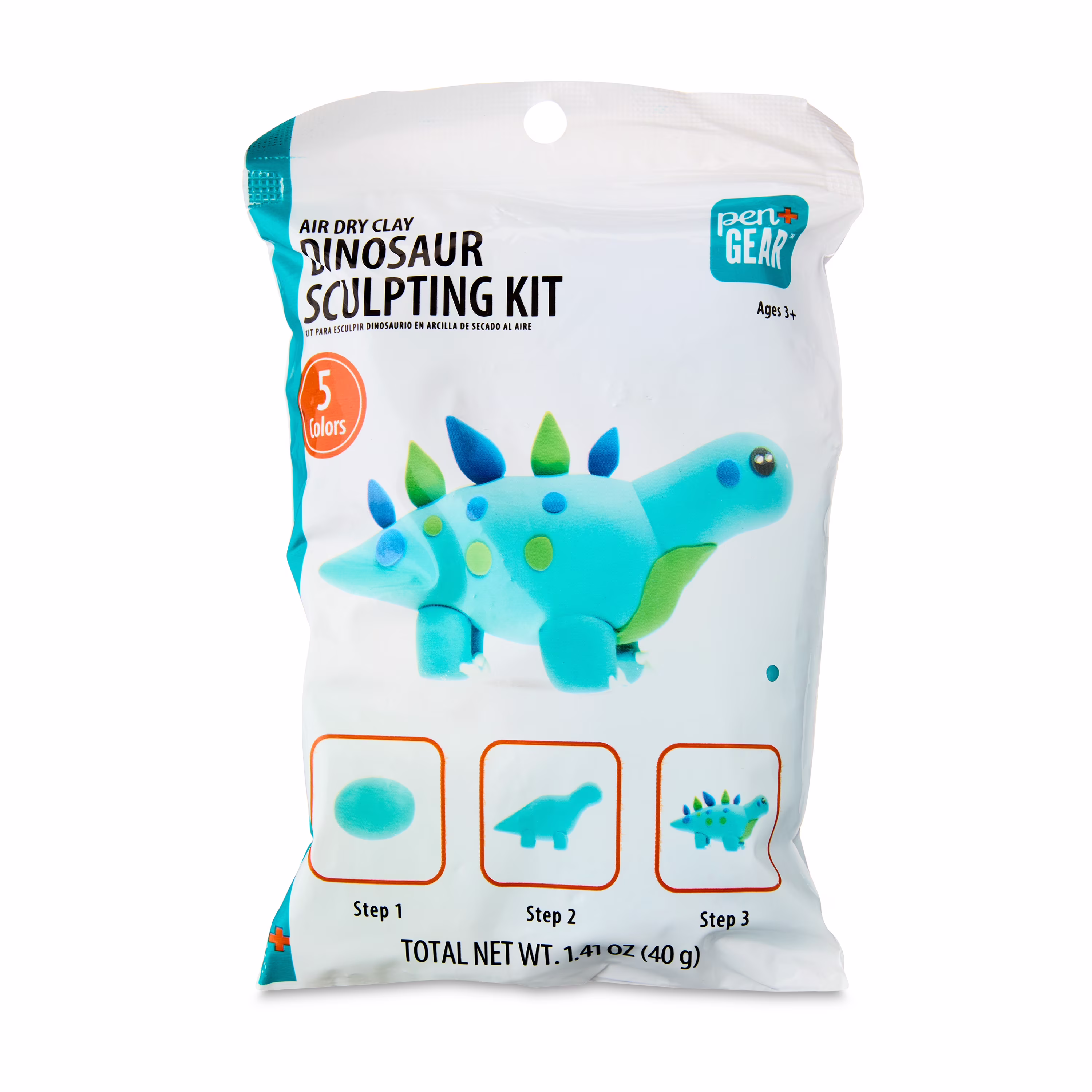 Pen+Gear Dinosaur Air Dry Clay Kit for Kids - Blue Sculpting Tools
