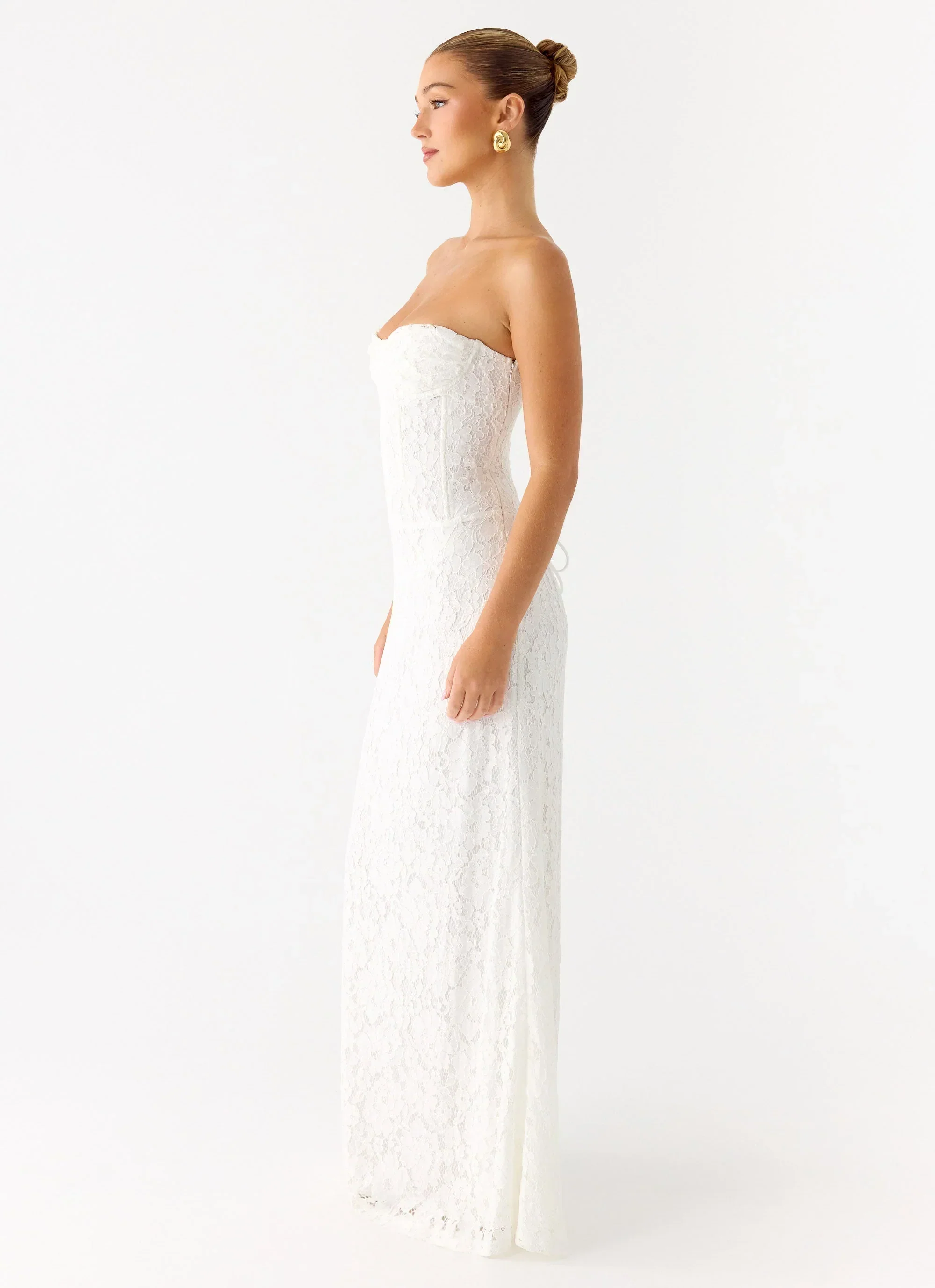 Already Know Lace Maxi Dress - White