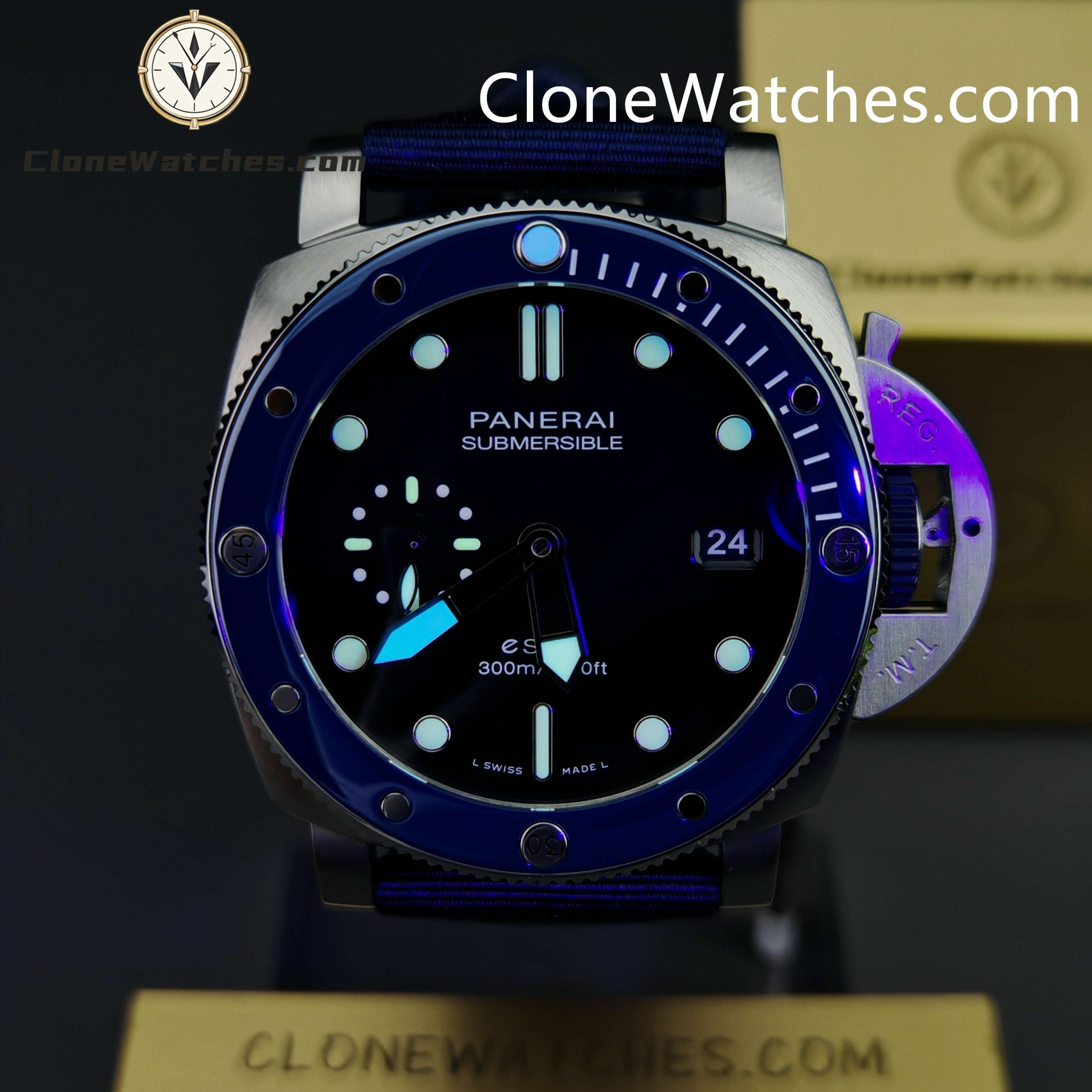 Panerai Super Clone Watches 1:1 Submersible QuarantaQuattro Blu Profondo PAM01289