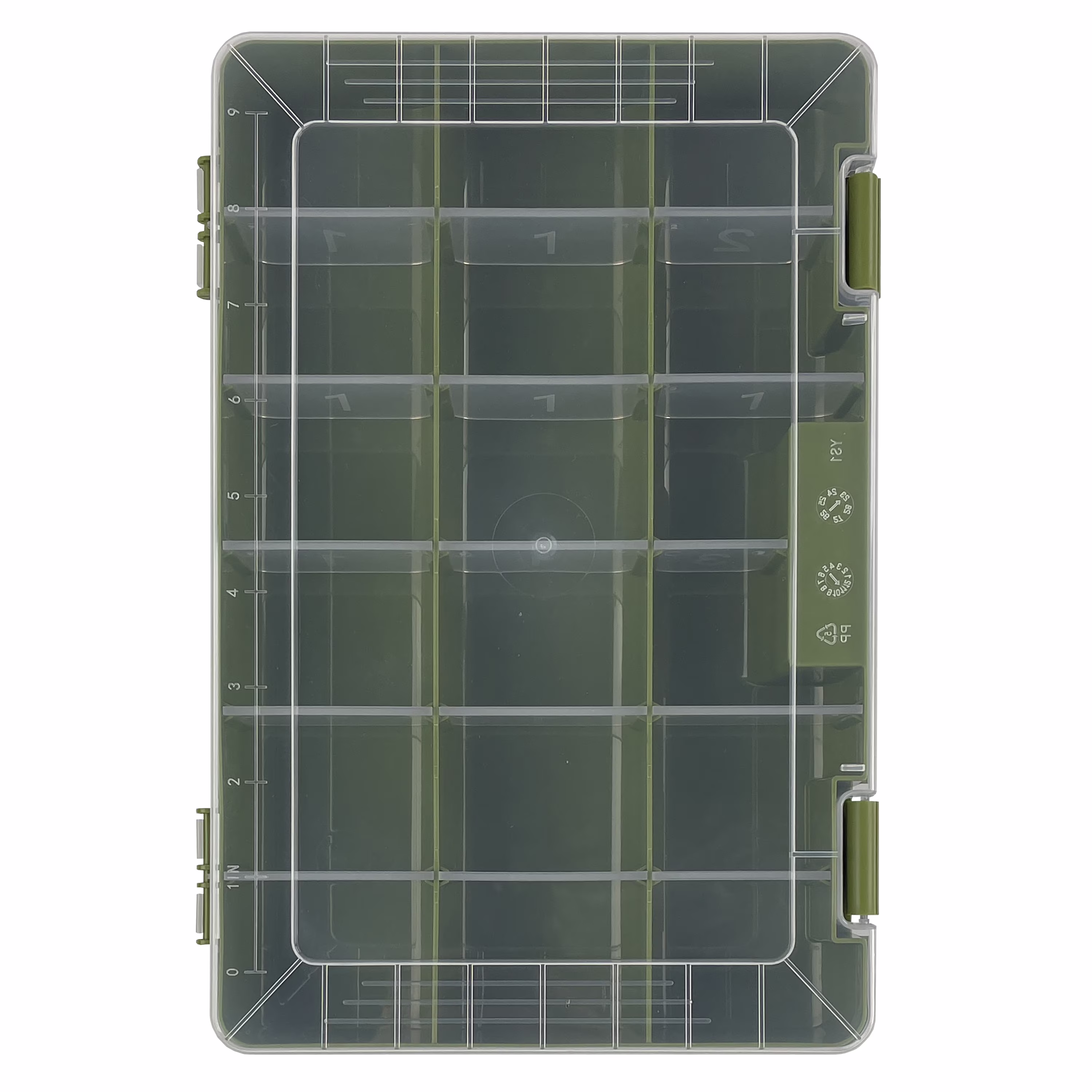 Ozark Trail Medium Plastic Tray Fishing Tackle Box 3600, Green