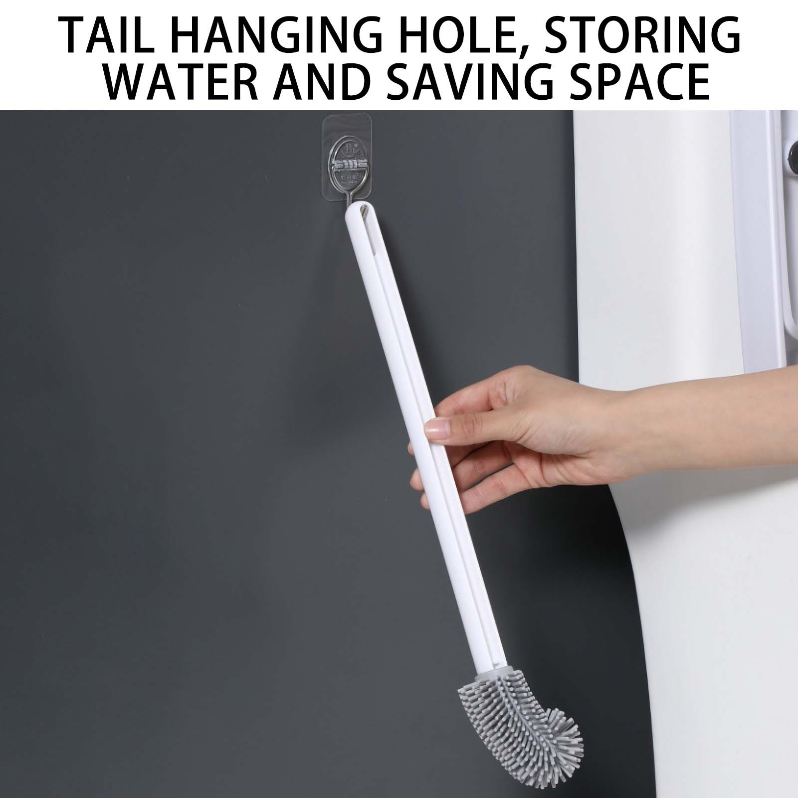 Clearance Under $10 Skegnu Plastic Toilet Brush Household No Dead Angle Toilet Brush Bathroom Long Handle Cleaning Brush Toilet Cleaner